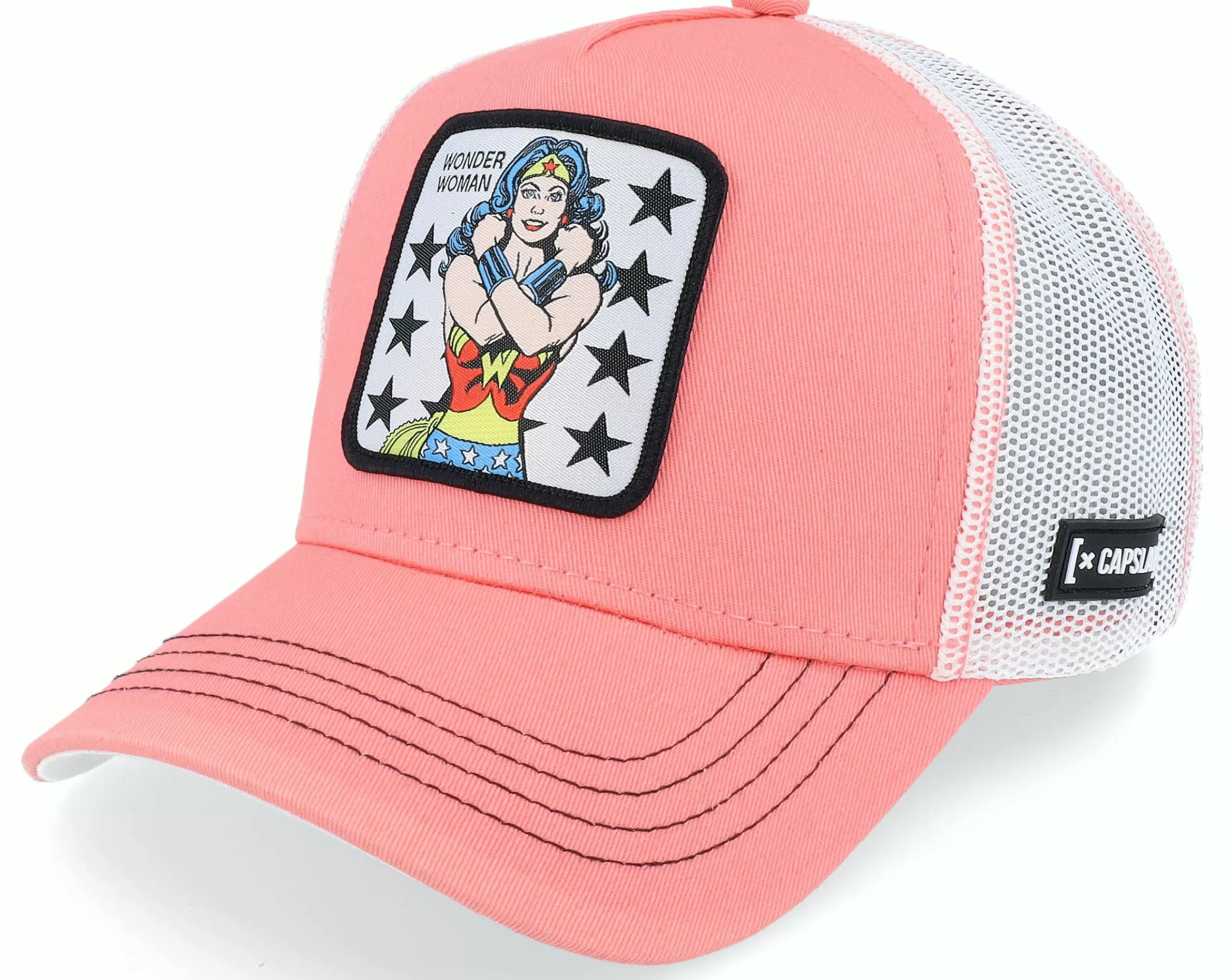 Capslab Dc Comics Wonder Woman Pink/White Trucker - -Unisex Trucker