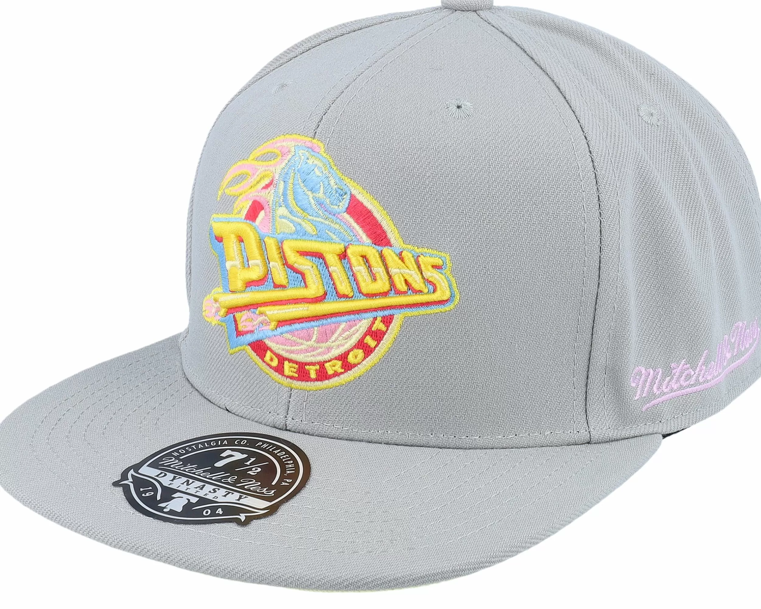 Mitchell & Ness Detroit Pistons Til Dawn Grey Fitted - -Unisex Fitted