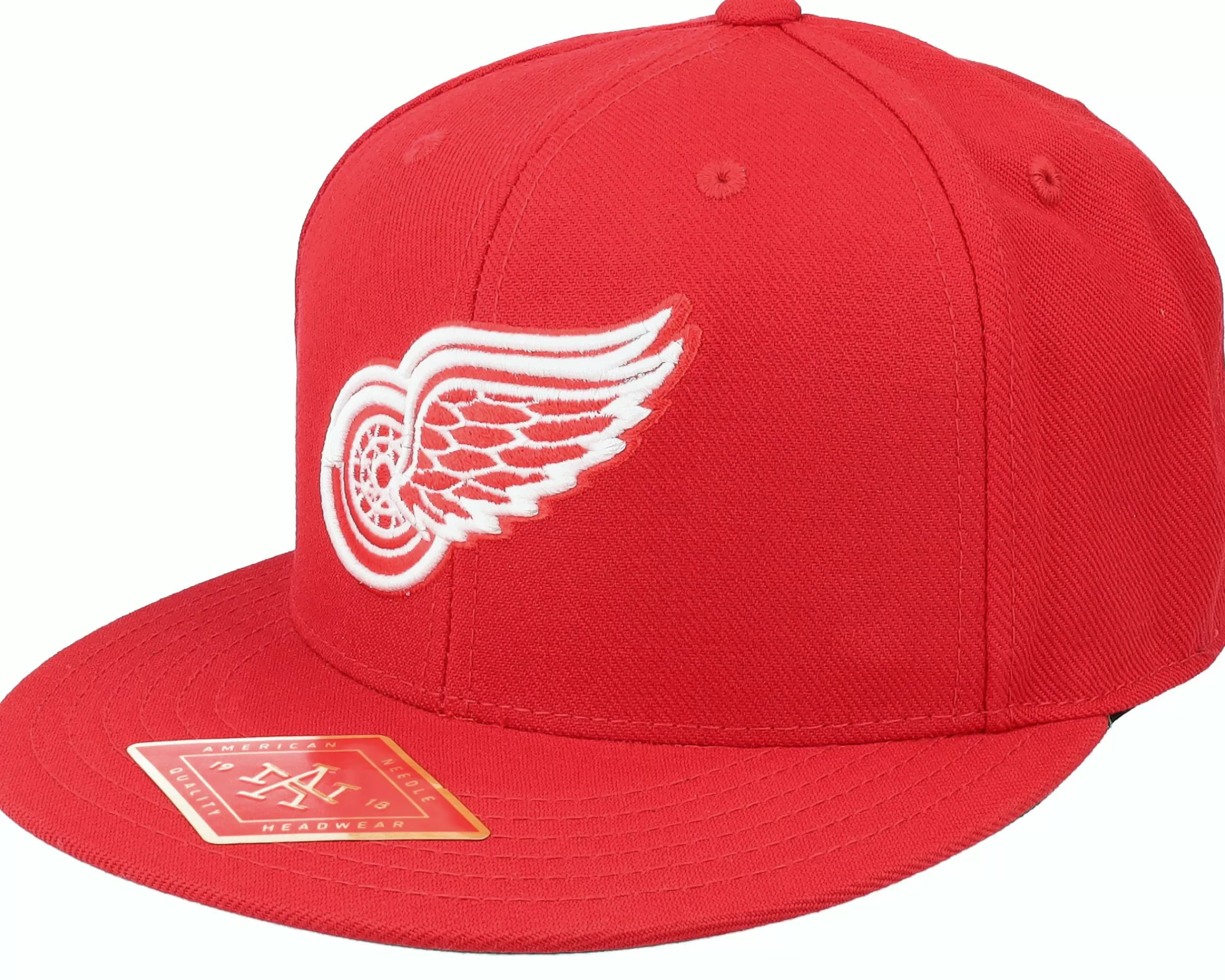 American Needle Detroit Red Wings Deep Dish Fitted Red Fitted - -Unisex Fitted