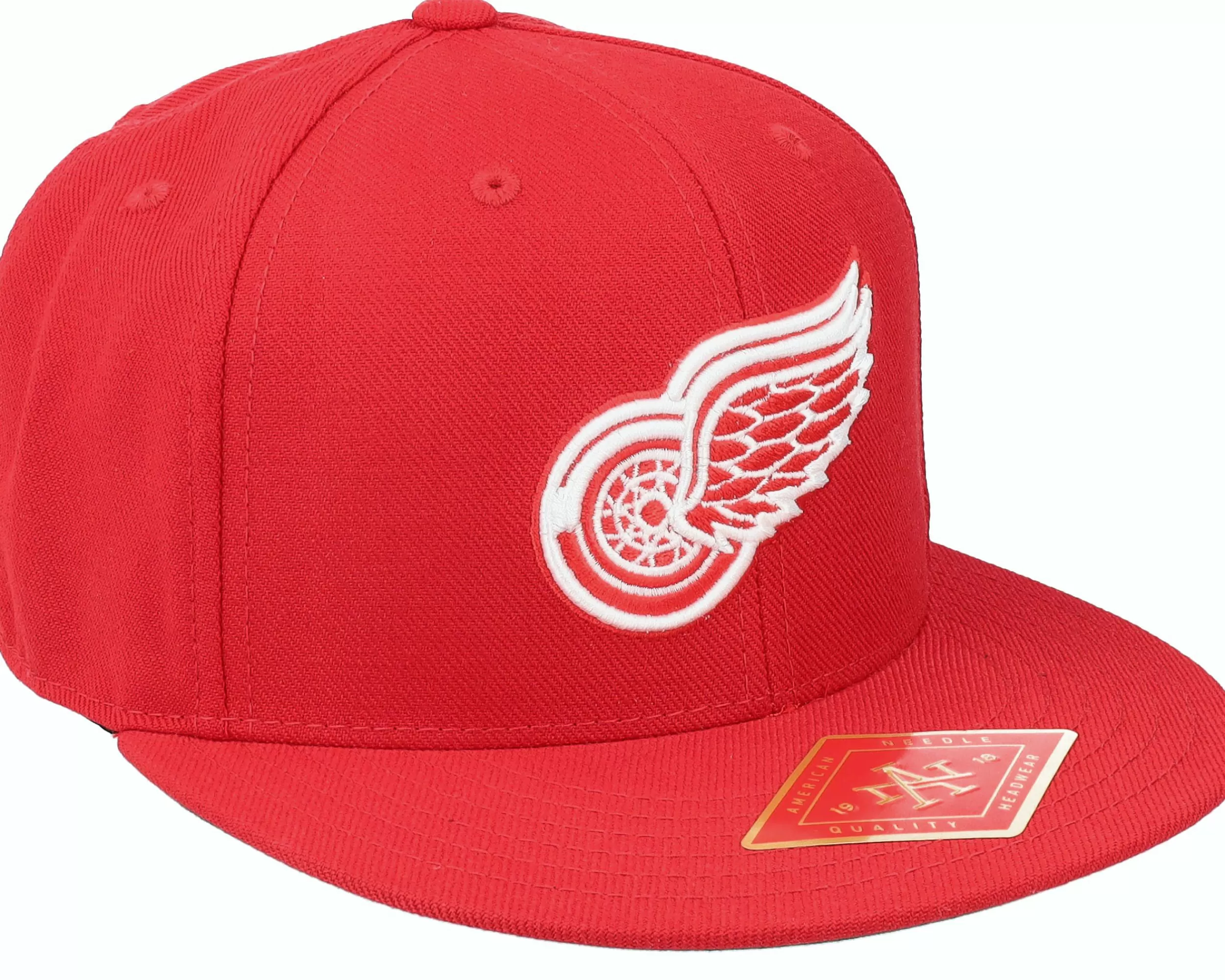 American Needle Detroit Red Wings Deep Dish Fitted Red Fitted - -Unisex Fitted