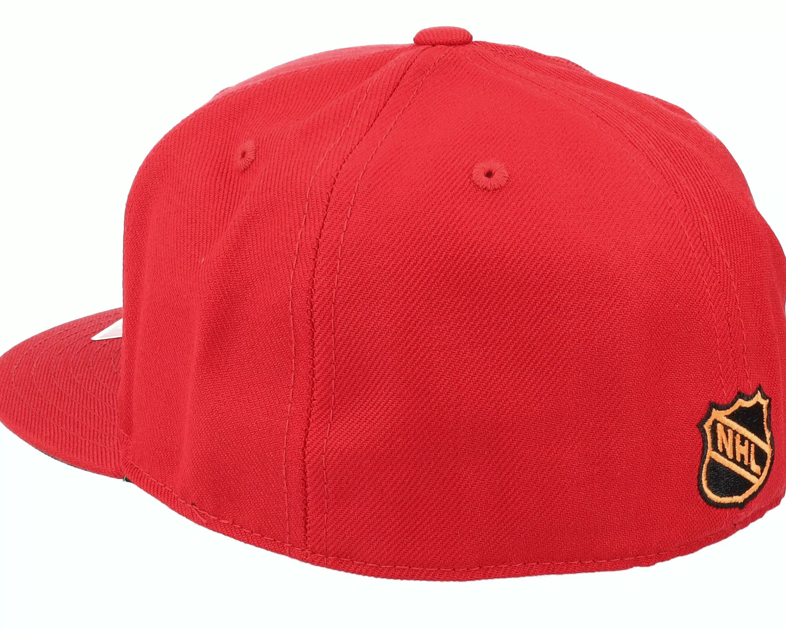 American Needle Detroit Red Wings Deep Dish Fitted Red Fitted - -Unisex Fitted