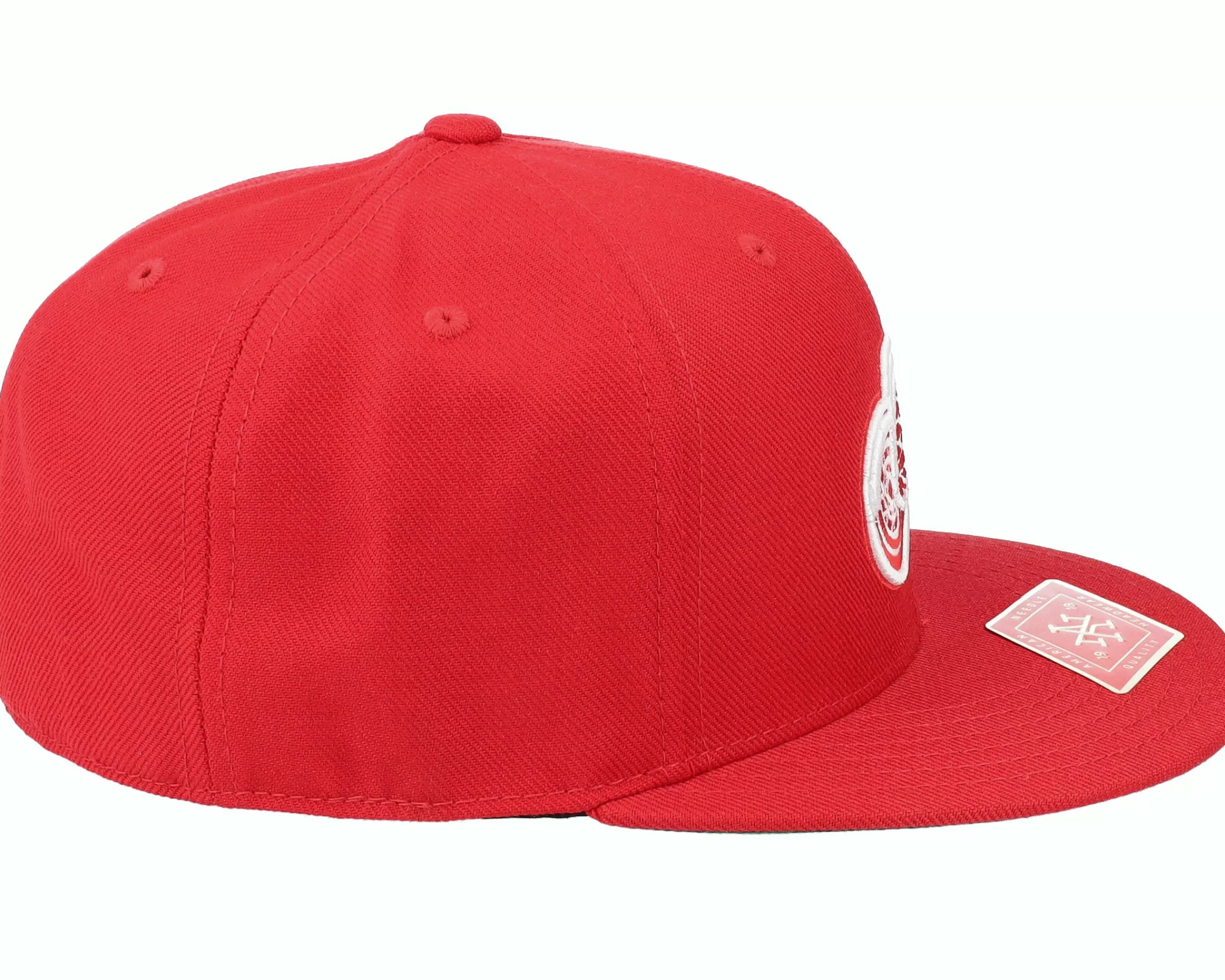 American Needle Detroit Red Wings Deep Dish Fitted Red Fitted - -Unisex Fitted