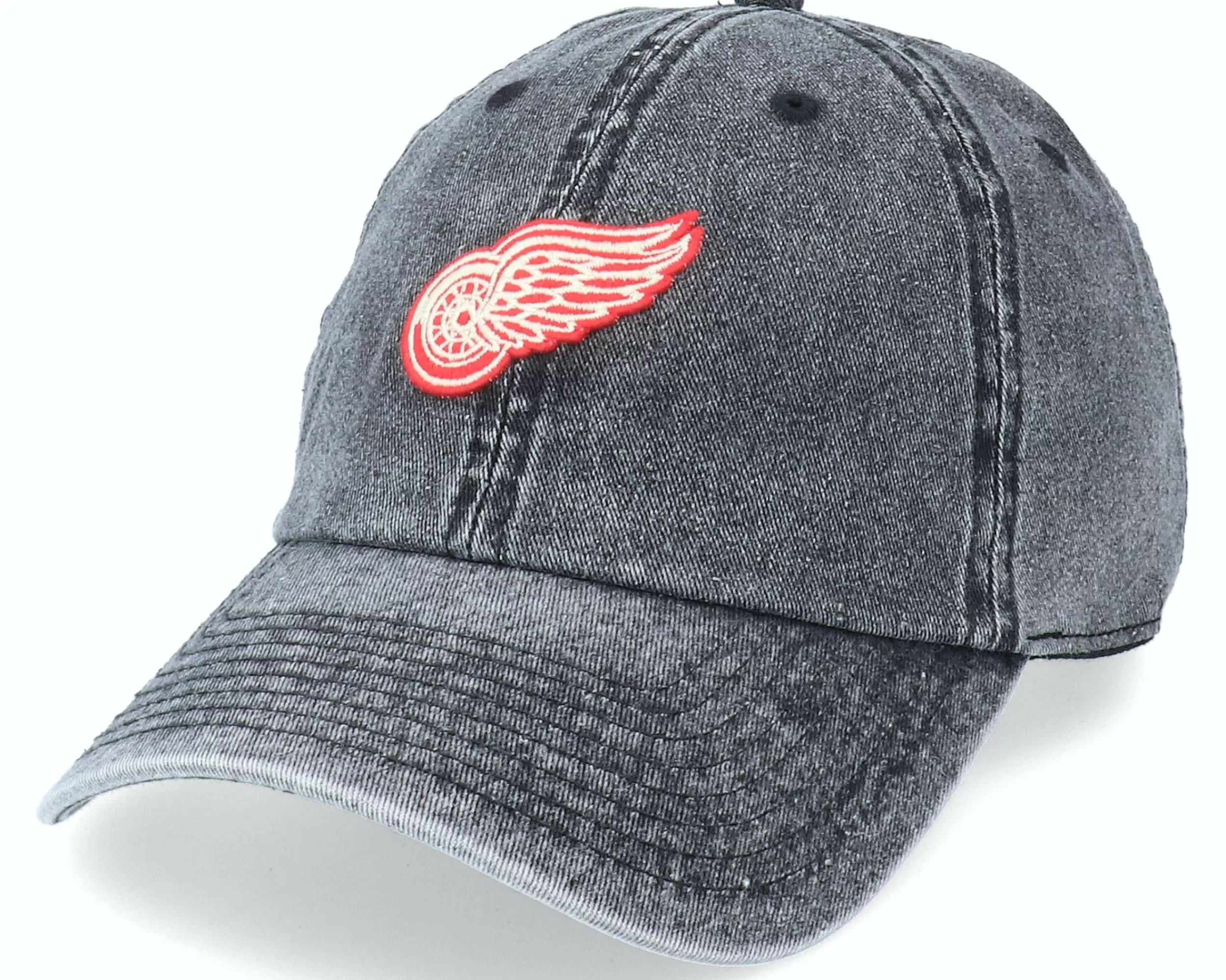 American Needle Detroit Red Wings Elston Black Dad Cap - -Unisex Dad Cap