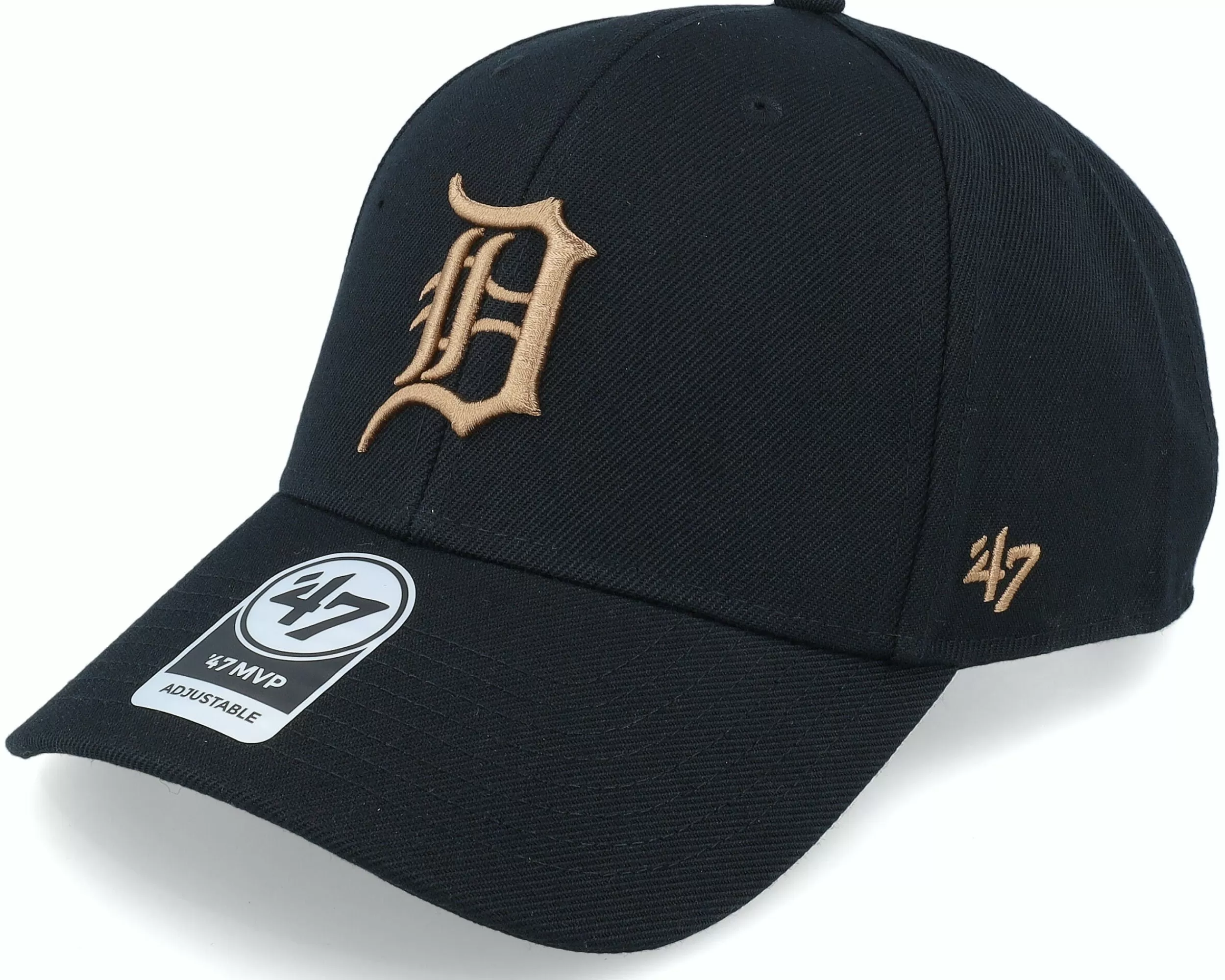 47 Brand Detroit Tigers Mvp Black Adjustable - -Unisex Snapback