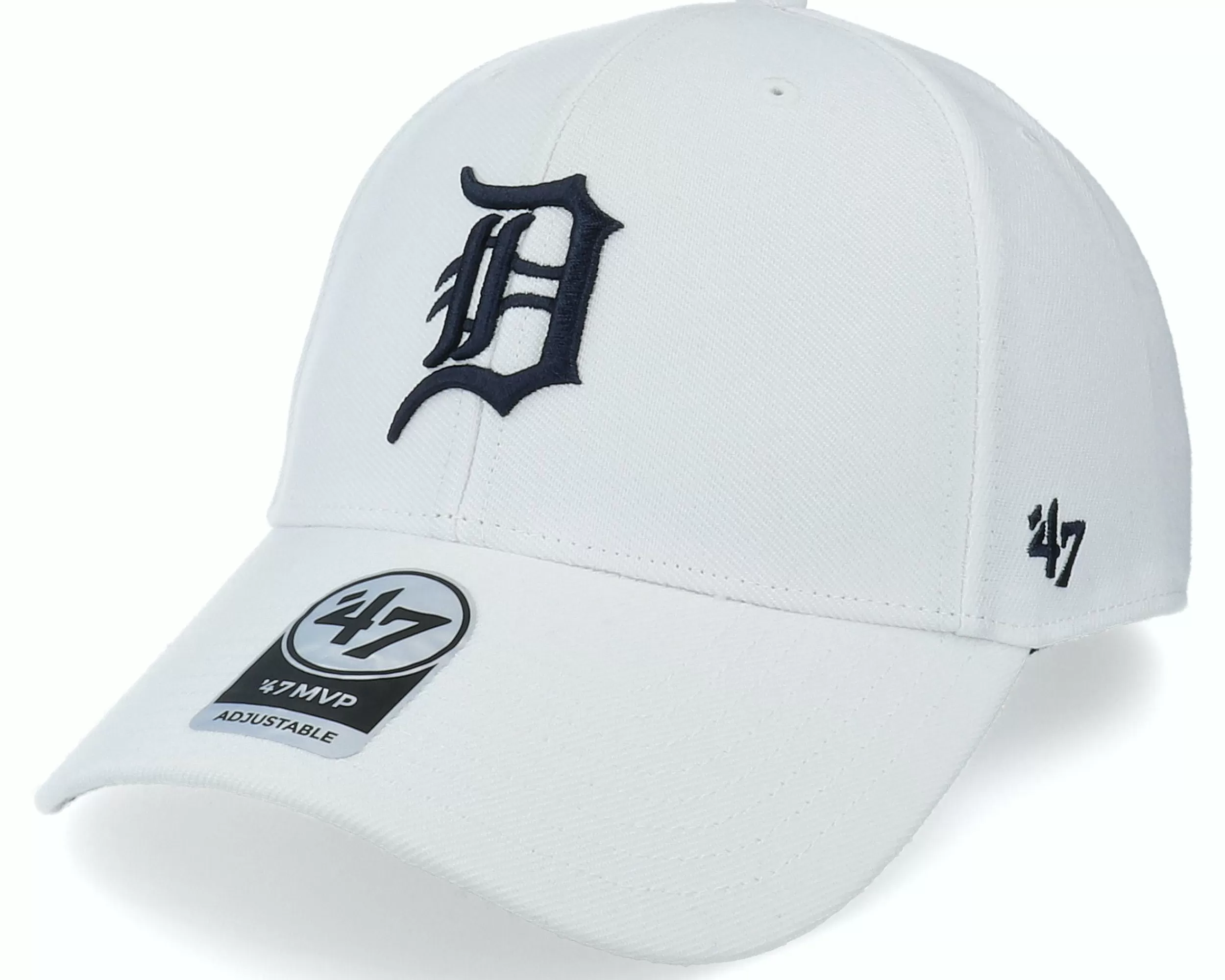 47 Brand Detroit Tigers Mvp White/Black Adjustable - -Unisex Adjustable