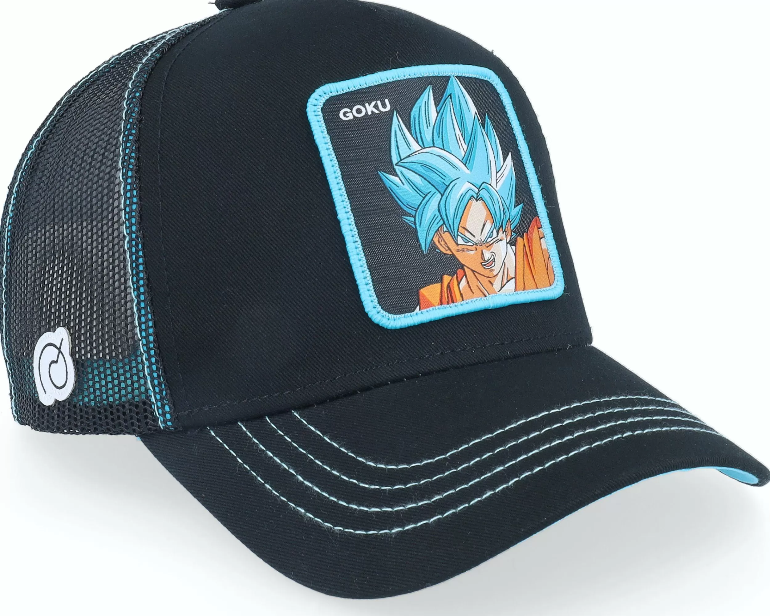 Capslab Dragon Ball Goku Black/Turqoise - -Unisex Trucker