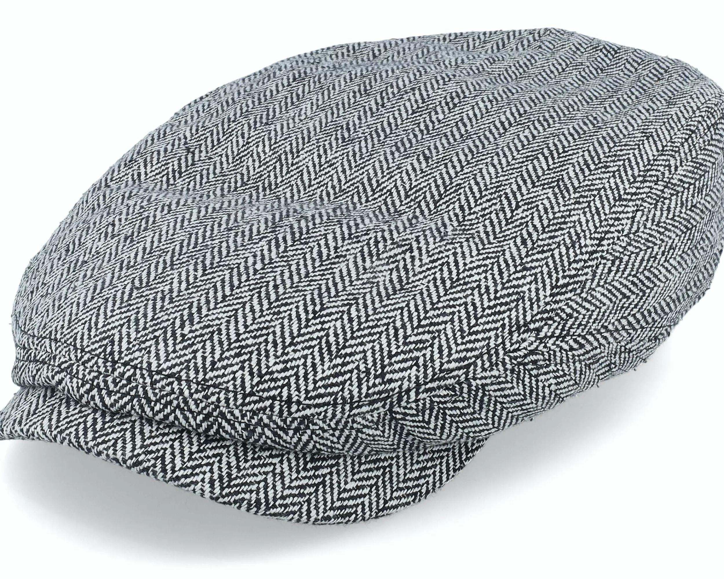 Stetson Driver Cap Silk Black/White Flat Cap - -Unisex Flat Caps