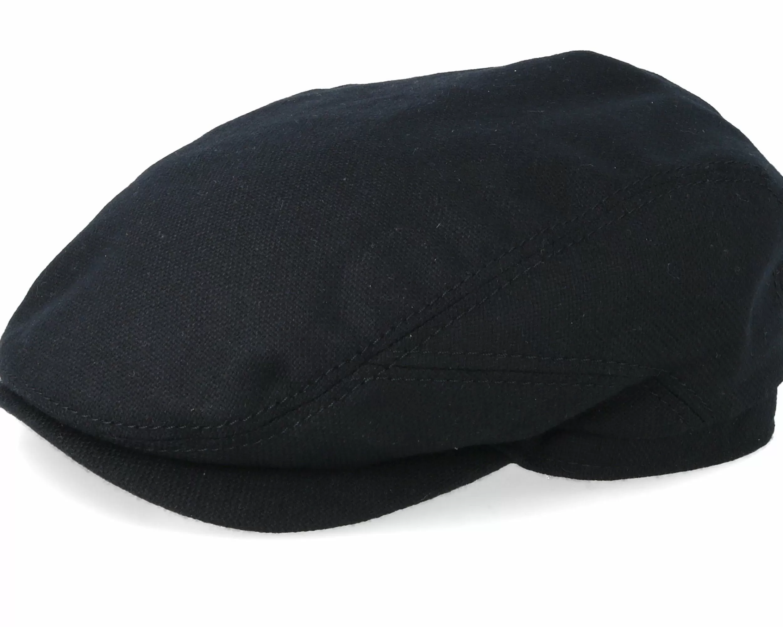 Stetson Driver Cap Virgin Wool/Casmere Black Flat Cap - -Unisex Flat Caps