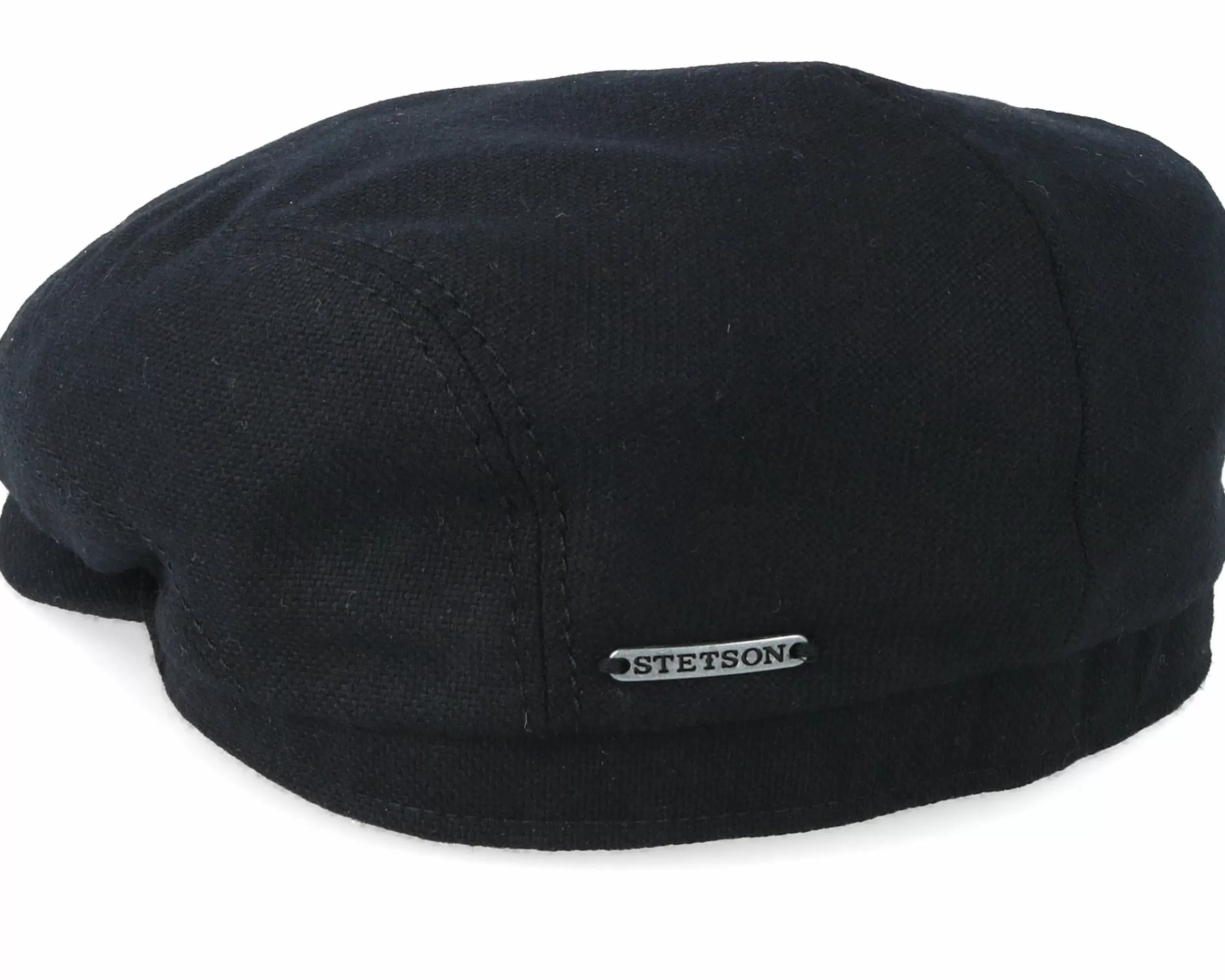 Stetson Driver Cap Virgin Wool/Casmere Black Flat Cap - -Unisex Flat Caps