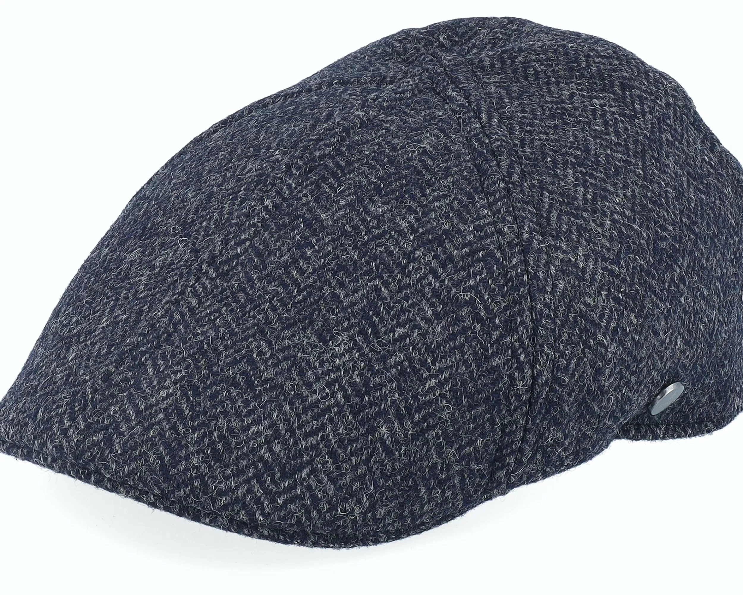 Lierys Duck Cap Wool Navy Flat Cap - -Unisex Flat Caps