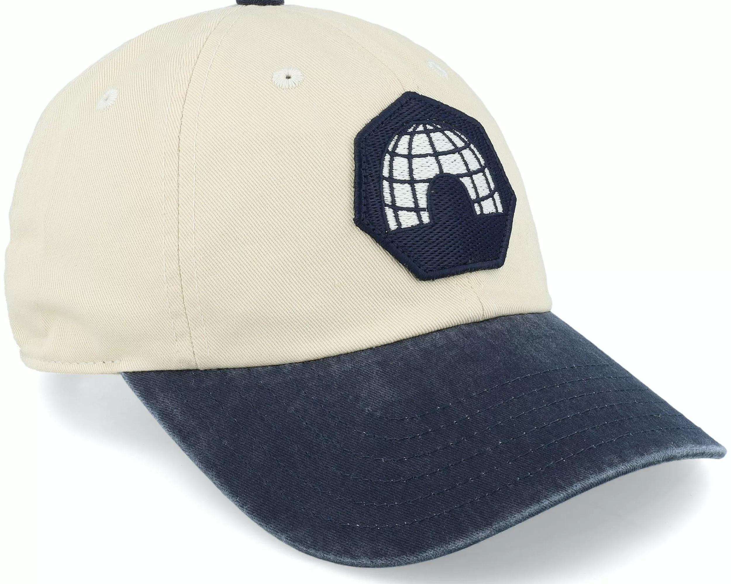 American Needle Duluth Eskimos Archive Ivory/Navy Dad Cap - -Unisex Dad Cap