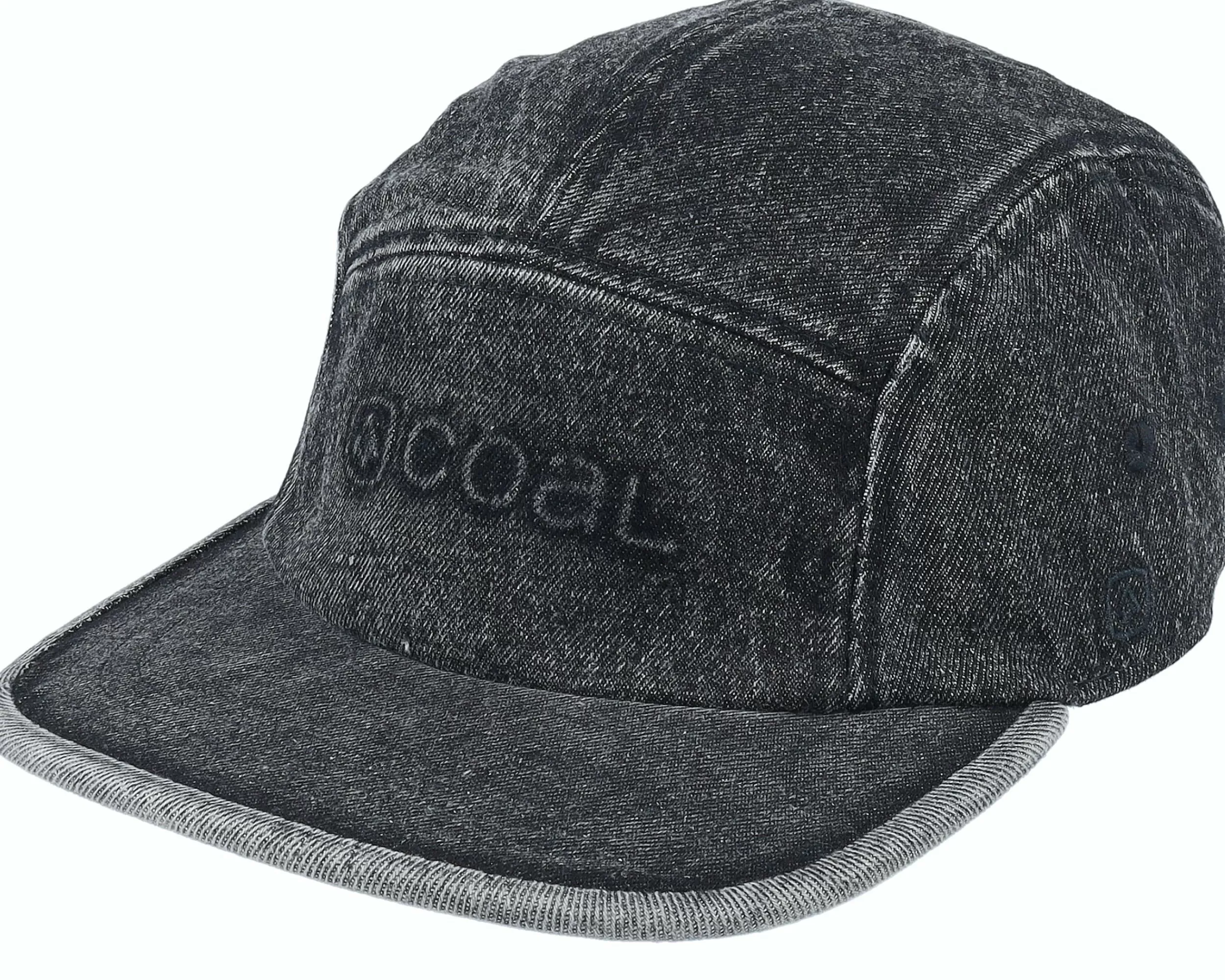 Coal Edison Black Acid Wash 5-Panel - -Unisex 5-Panel