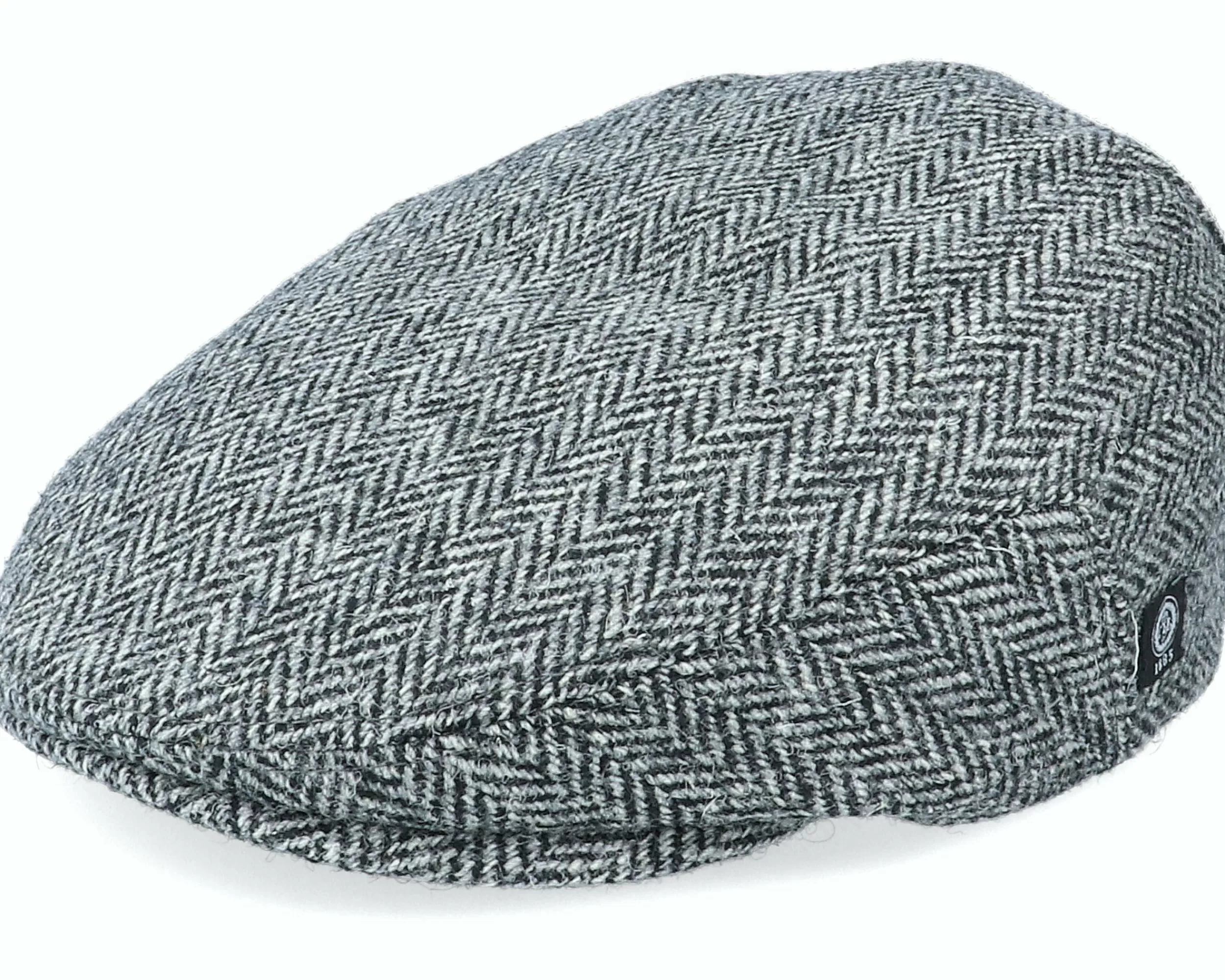 CTH Ericson Edward Sr. Harris Tweed Black Flat Cap - -Unisex Flat Caps