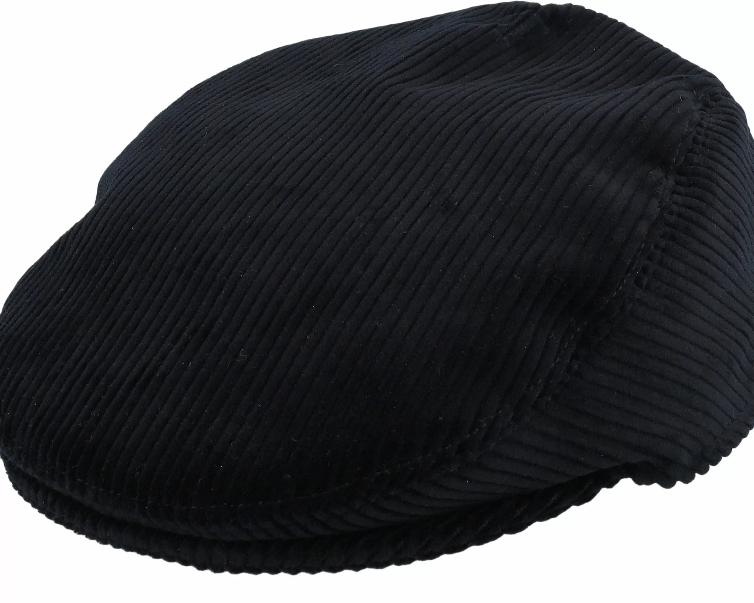 Mayser Erik Corduroy Black Flat Cap - -Unisex Flat Caps