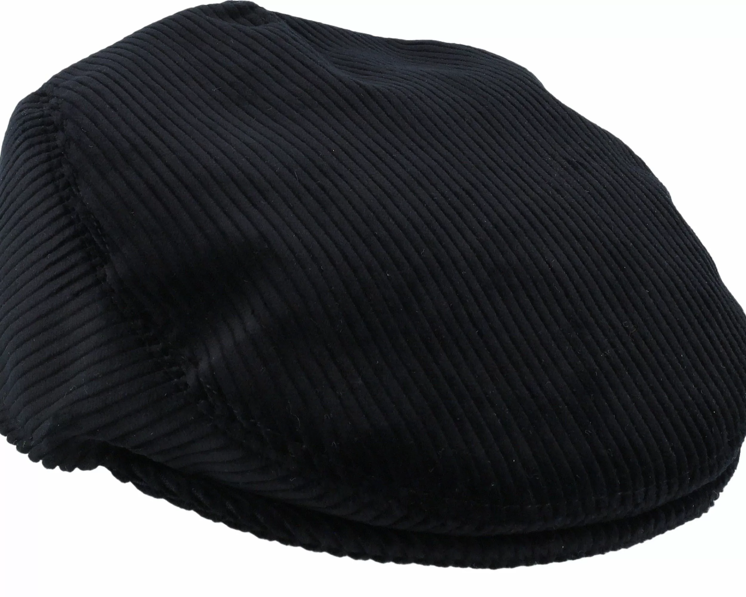 Mayser Erik Corduroy Black Flat Cap - -Unisex Flat Caps