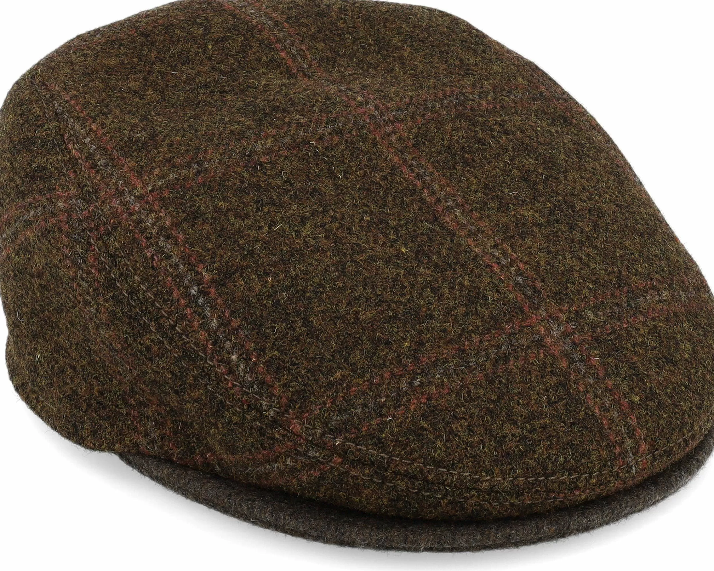 Mayser Erik Shetland Kombi Brown Flat Cap - -Unisex Flat Caps