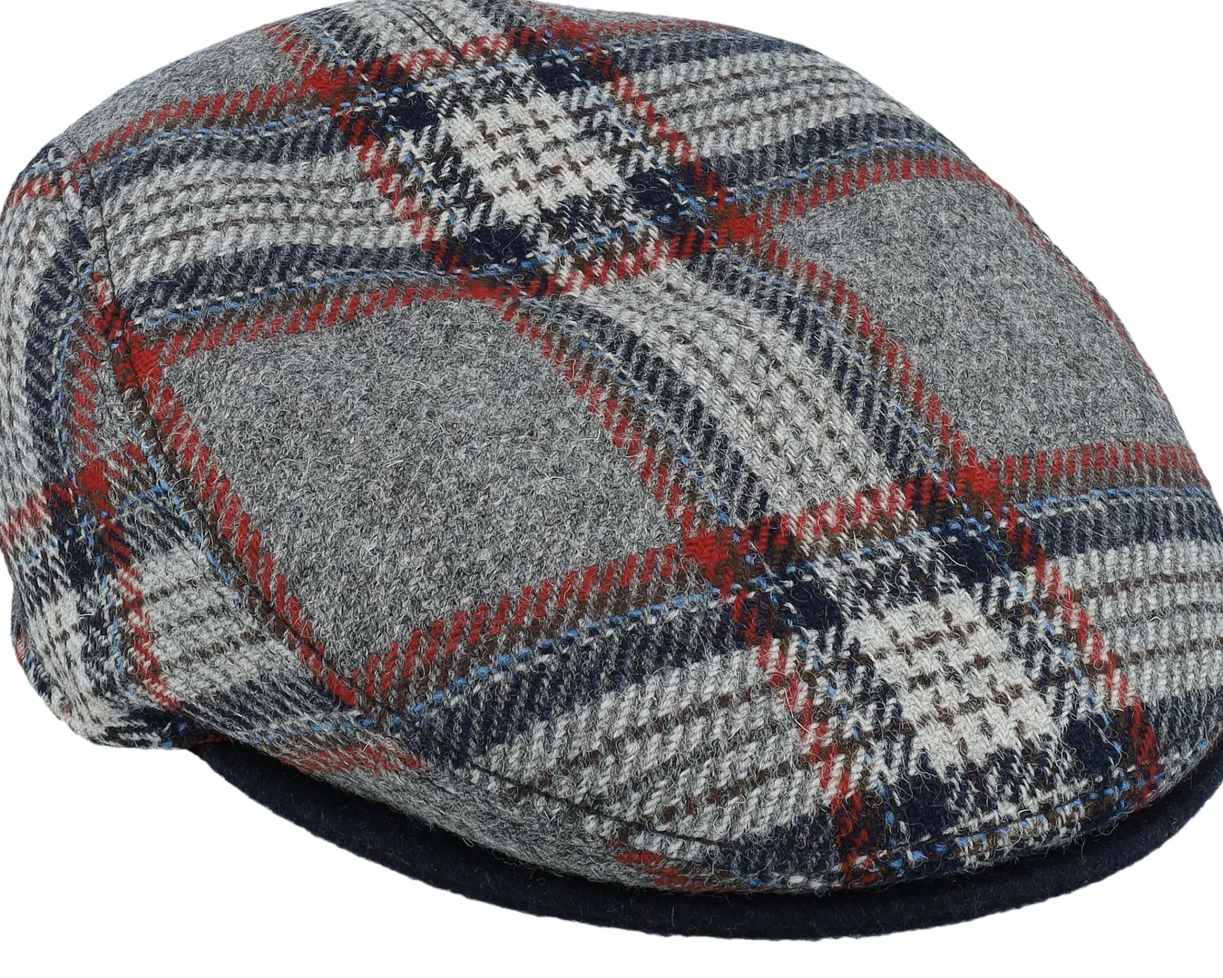 Mayser Erik Shetland Kombi Grey Flat Cap - -Unisex Flat Caps