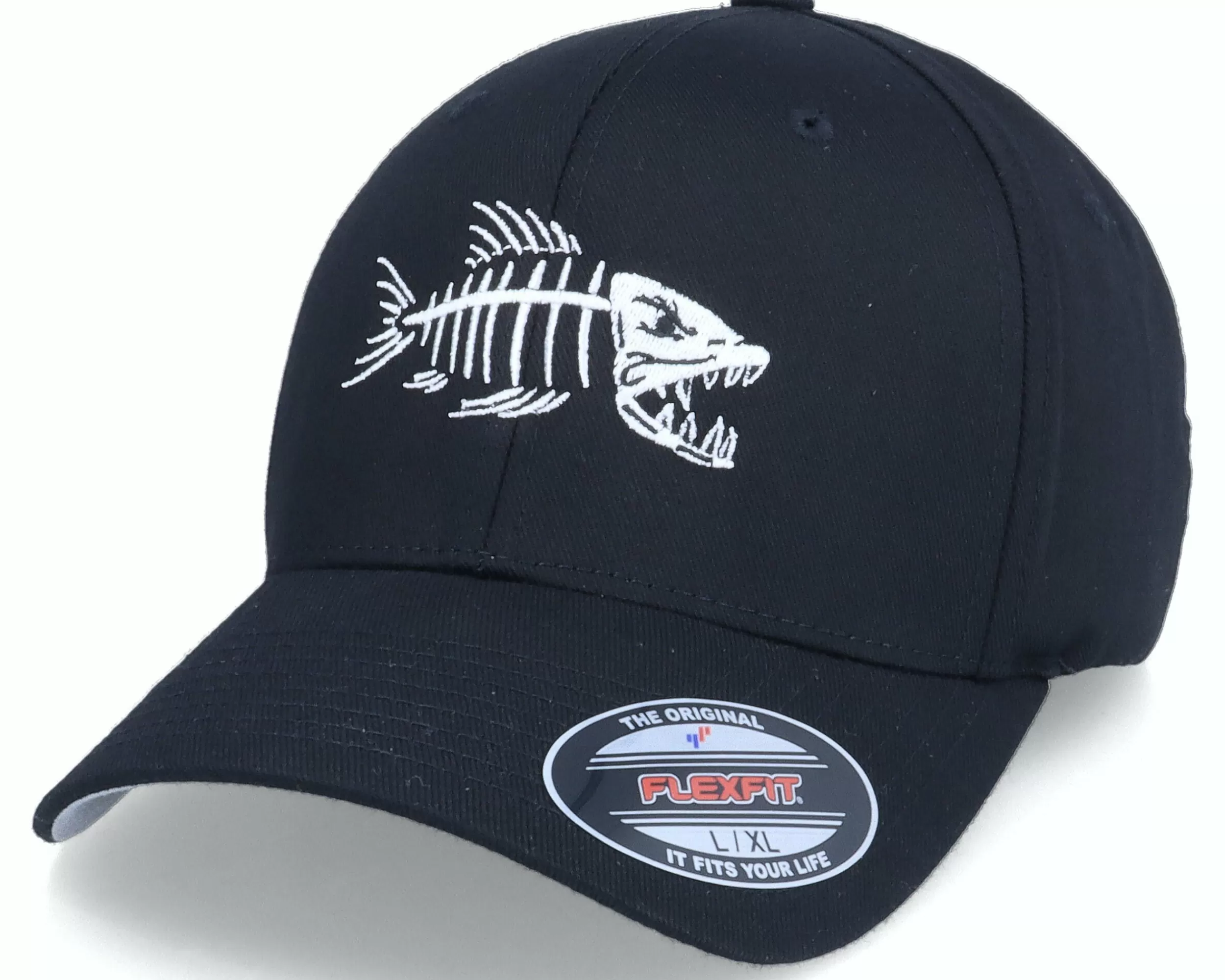 Skillfish Fish Bones Black Flexfit - -Unisex Flexfit