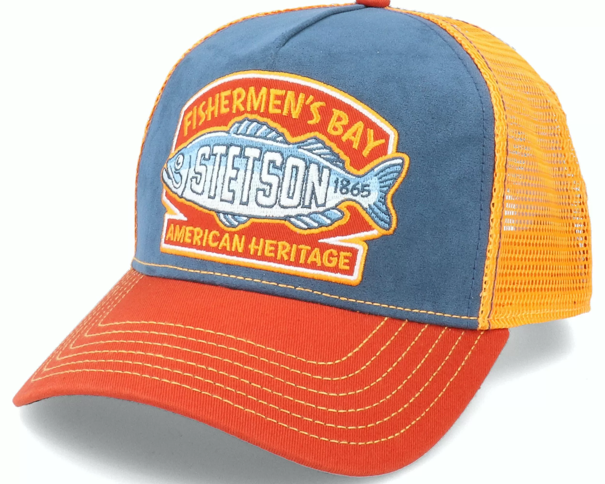 Stetson Fishermen´S Bay Navy/Orange Trucker - -Unisex Trucker