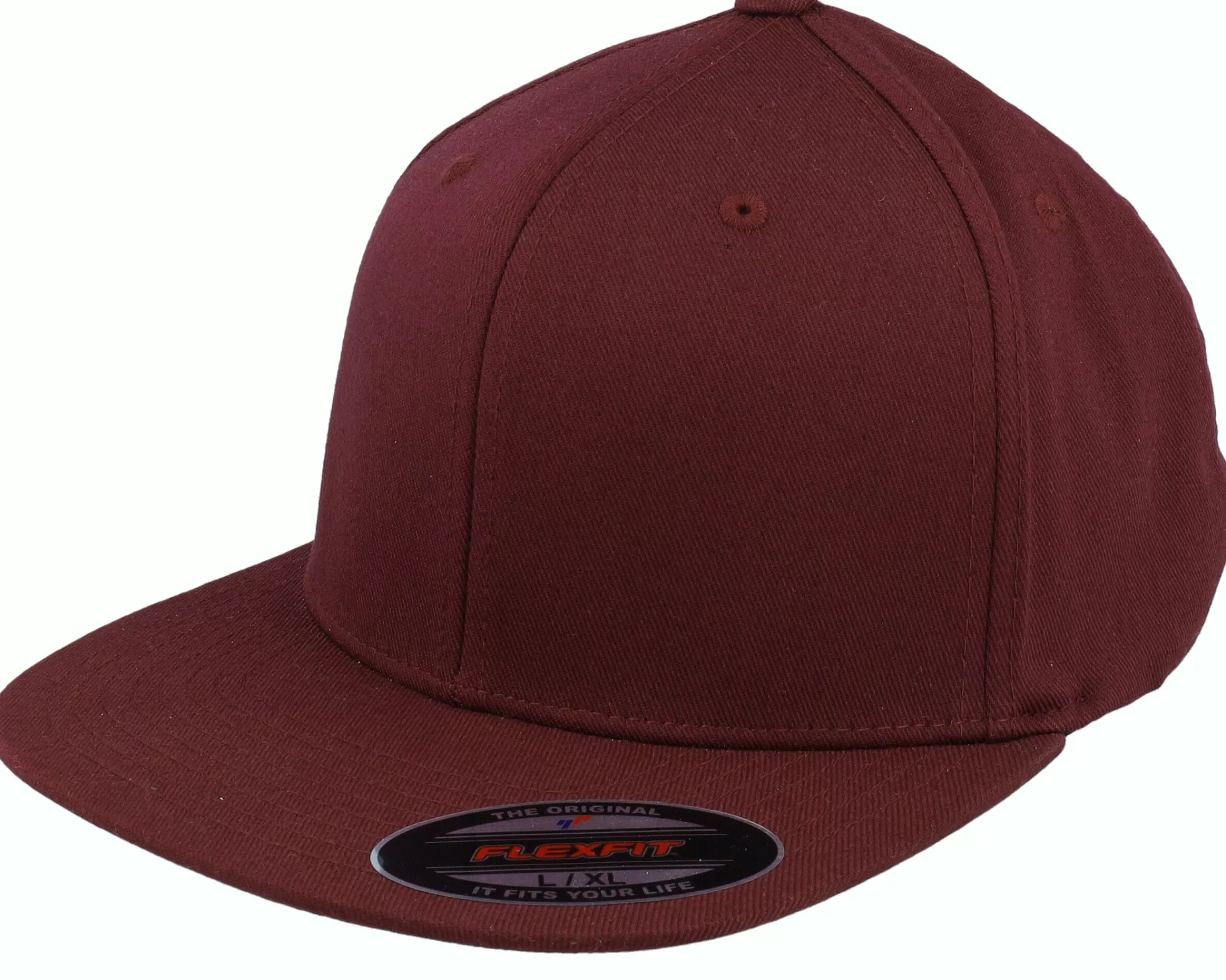 Flexfit Flat Brim Maroon Fitted - -Unisex Fitted