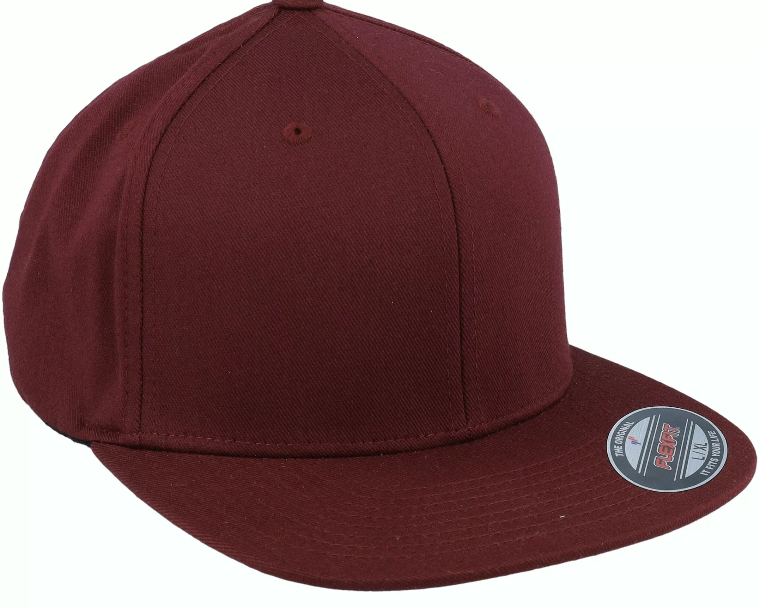 Flexfit Flat Brim Maroon Fitted - -Unisex Fitted