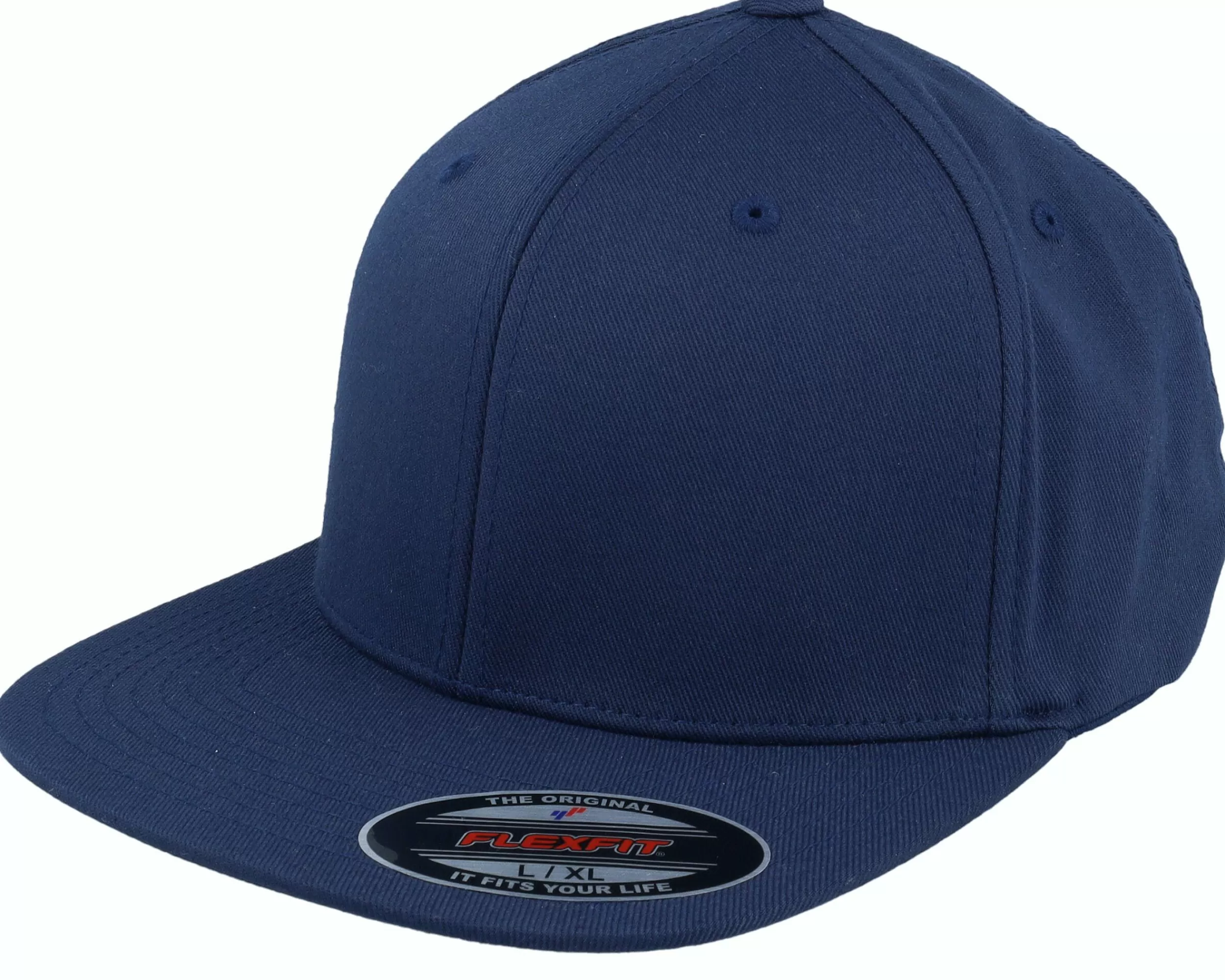 Flexfit Flat Brim Navy Fitted - -Unisex Fitted