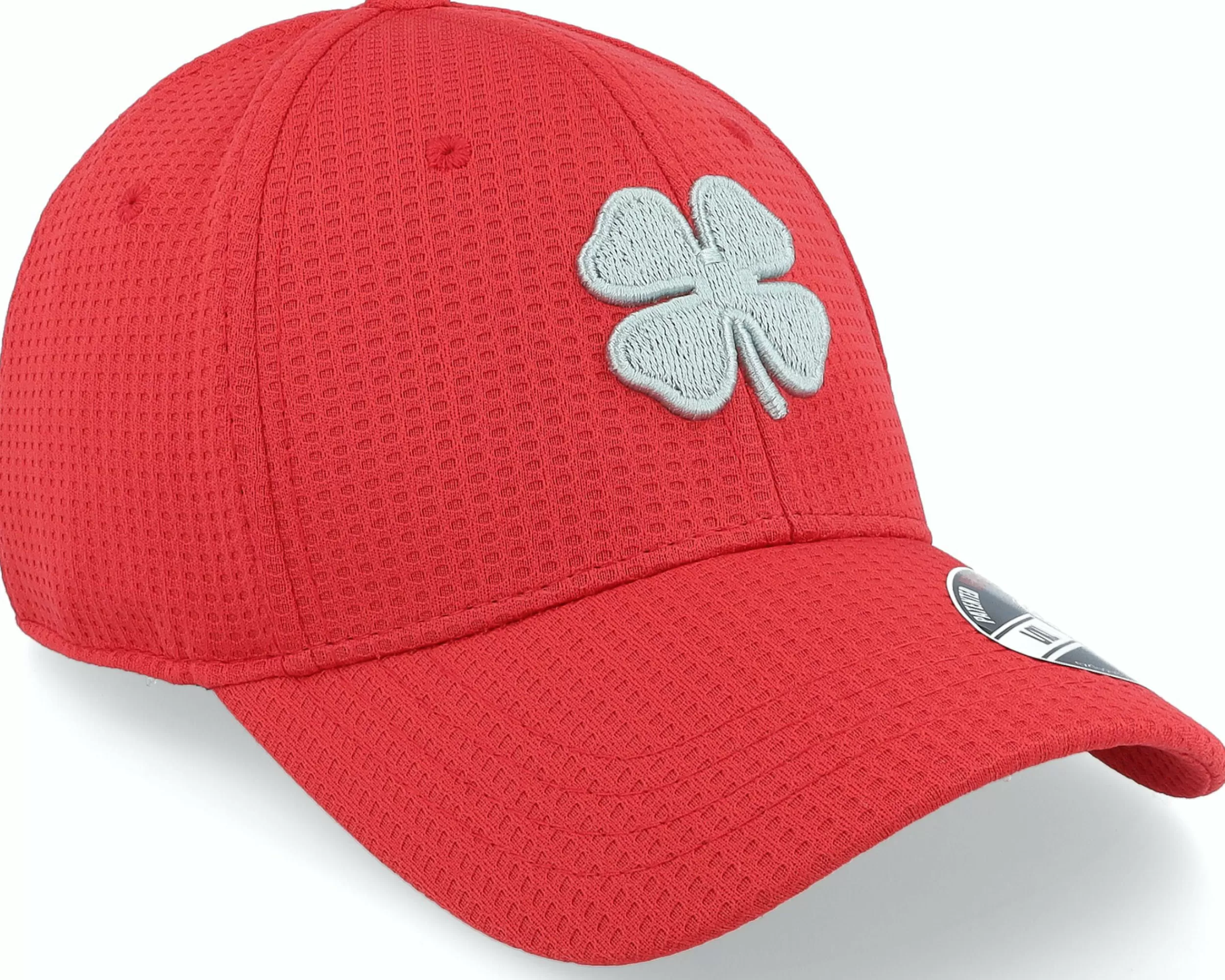 Black Clover Flex Waffle 13 Red/3D Silver Clover Flexfit - -Unisex Flexfit