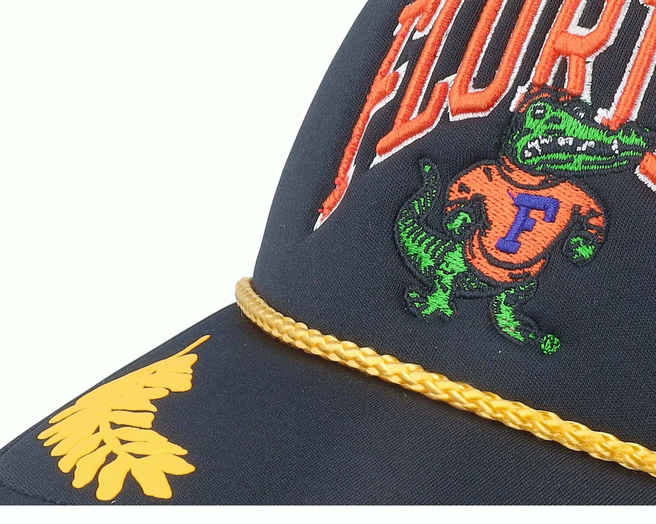 Mitchell & Ness Florida Gators Gold Leaf Hwc Black Trucker - -Unisex Trucker