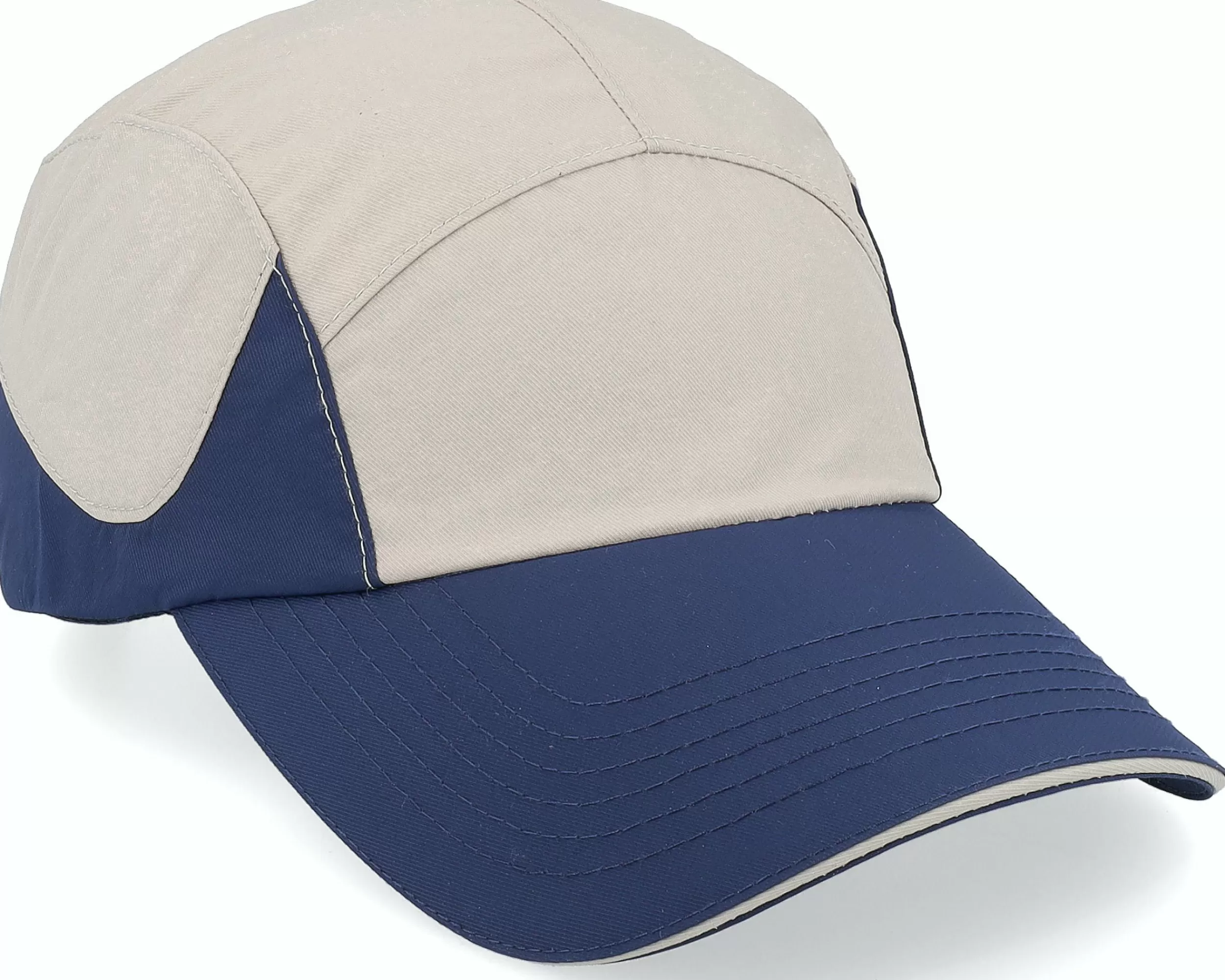 Upfront Forrester Sports Cap Khaki/Dark Navy 5-Panel - -Unisex 5-Panel