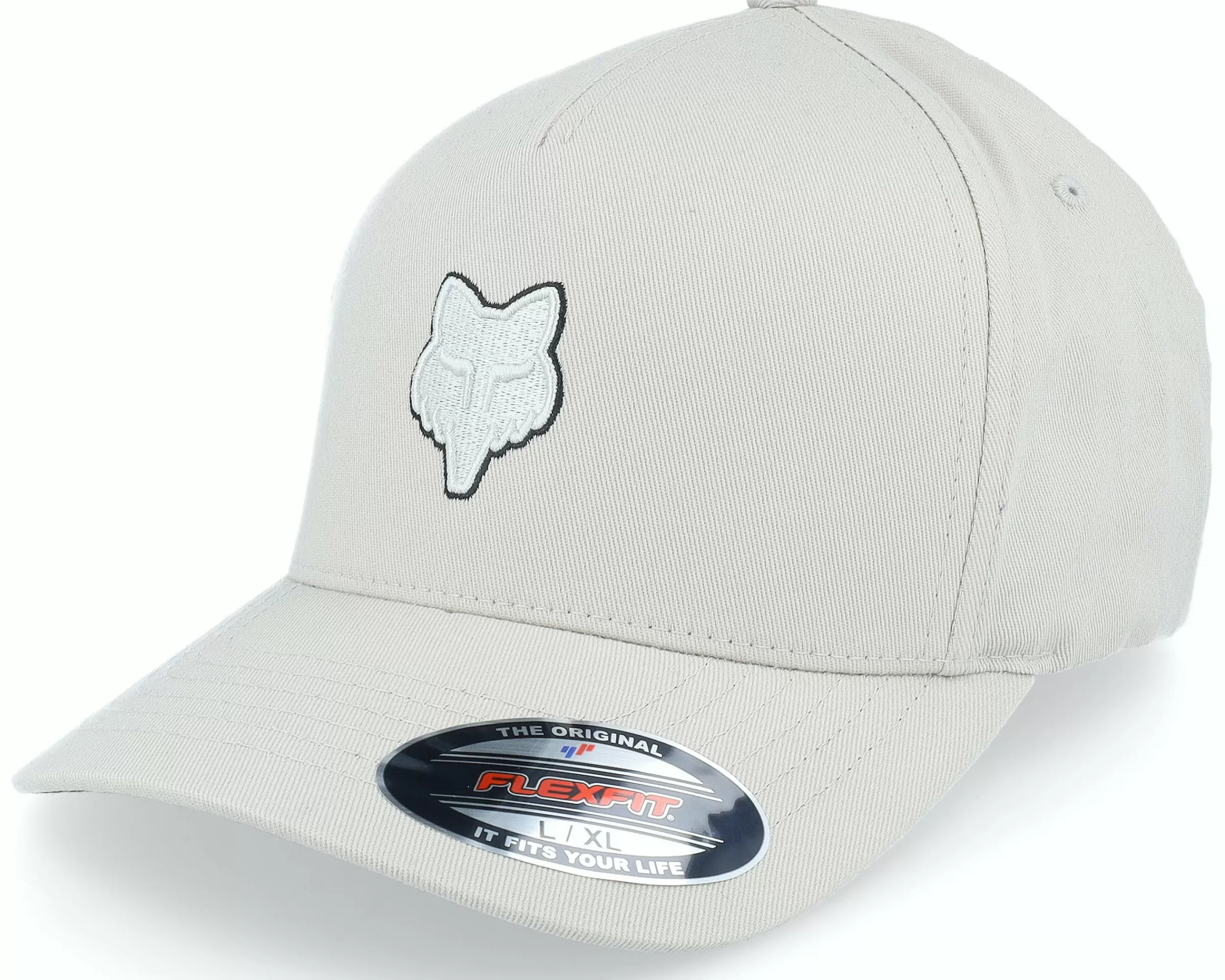 Fox Head Hat Vin White Flexfit - -Unisex Flexfit