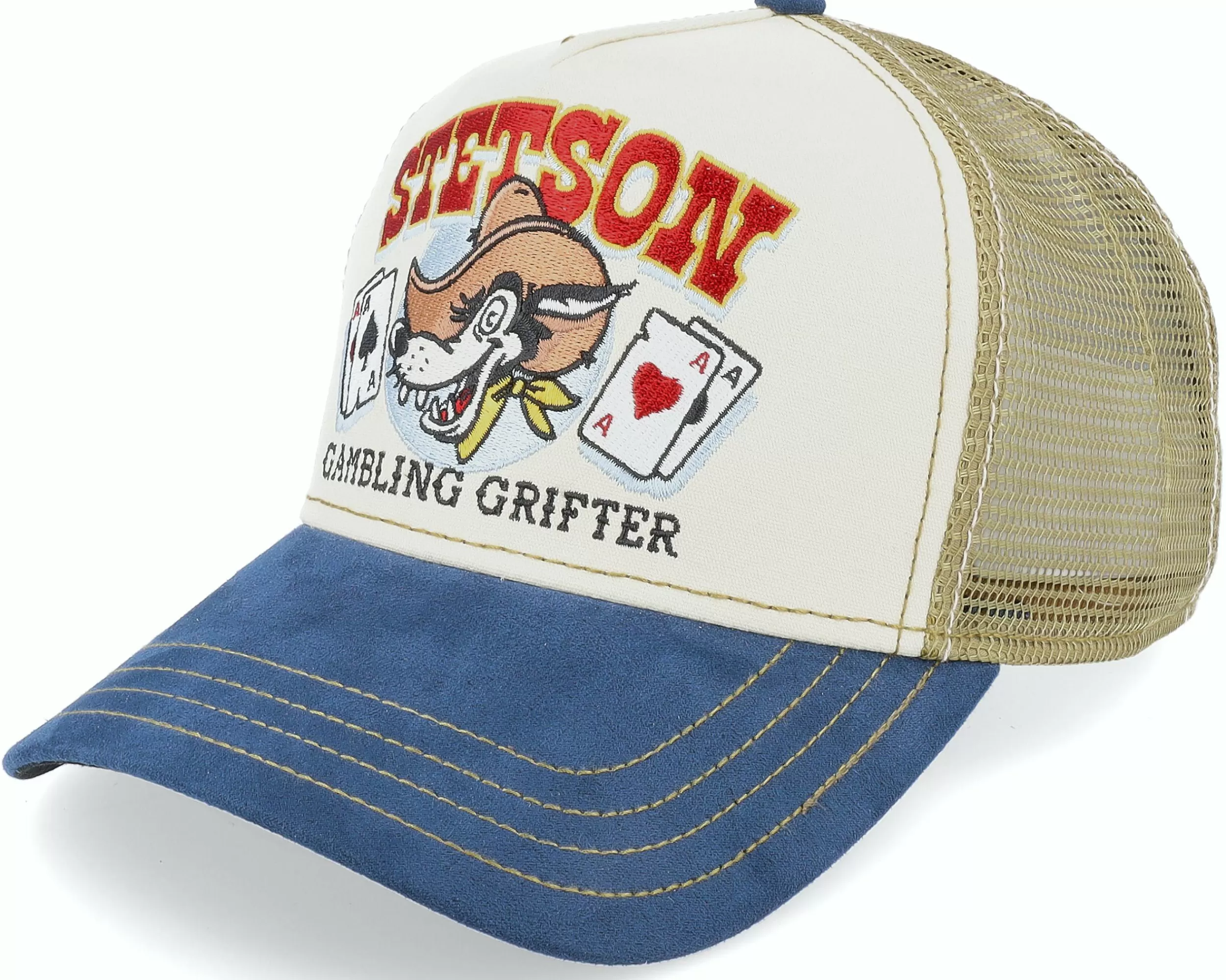 Stetson Gambling Grifter Beige Trucker - -Unisex Trucker