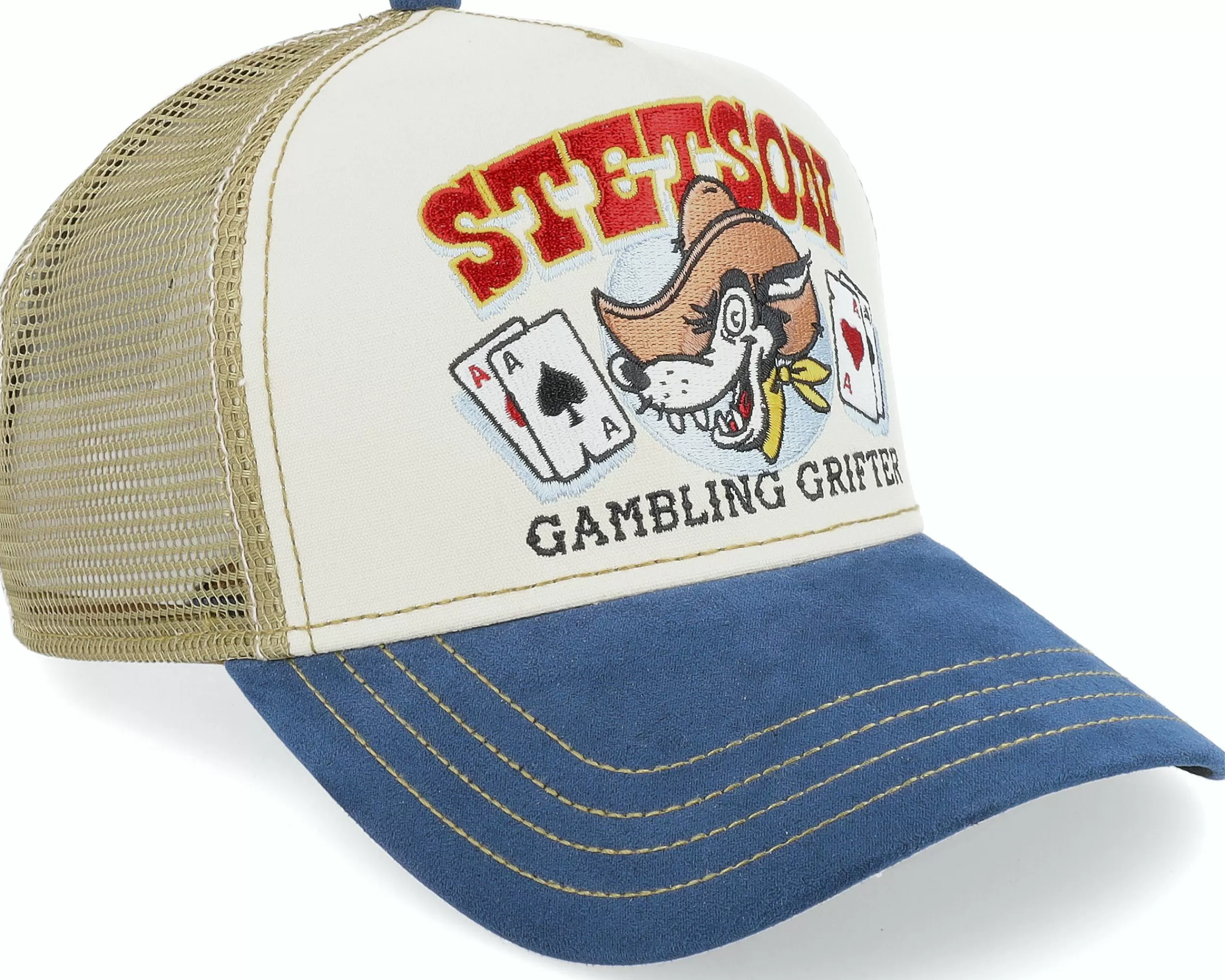 Stetson Gambling Grifter Beige Trucker - -Unisex Trucker