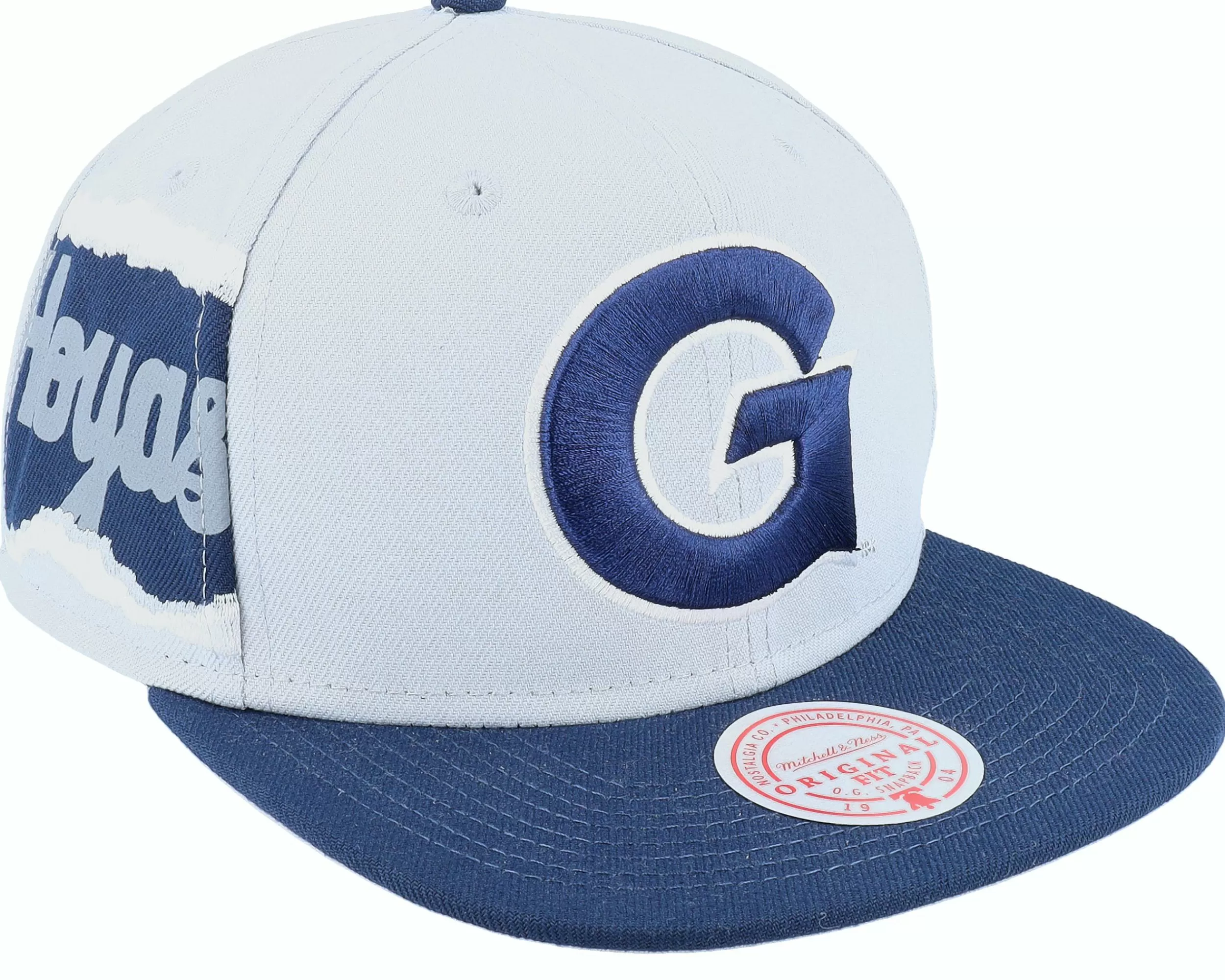 Mitchell & Ness Georgetown Hoyas Jumbotron Ncaa Grey/Navy Snapback - -Unisex Snapback