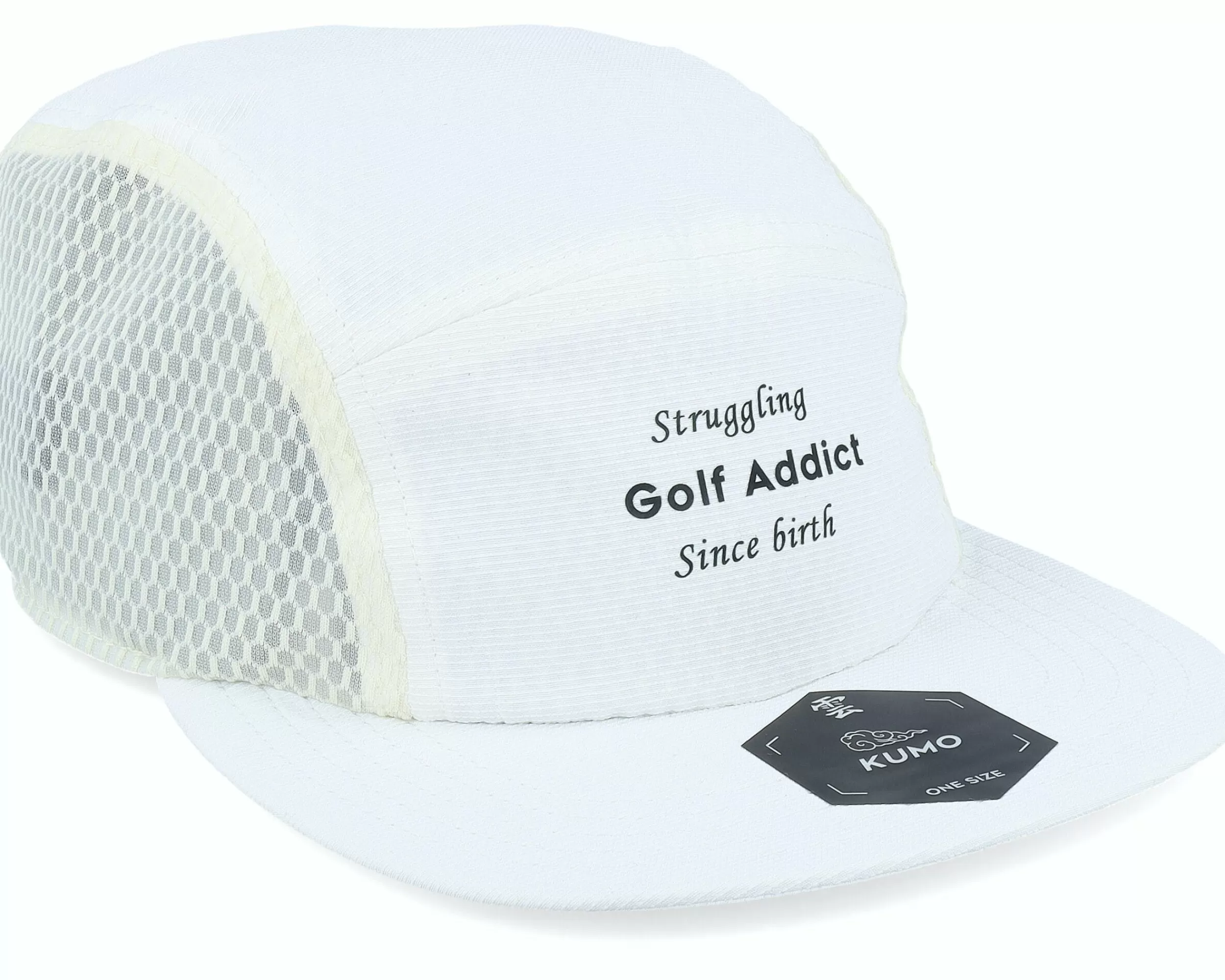 Pins & Stripes Golf Addict White 5-Panel - -Unisex 5-Panel