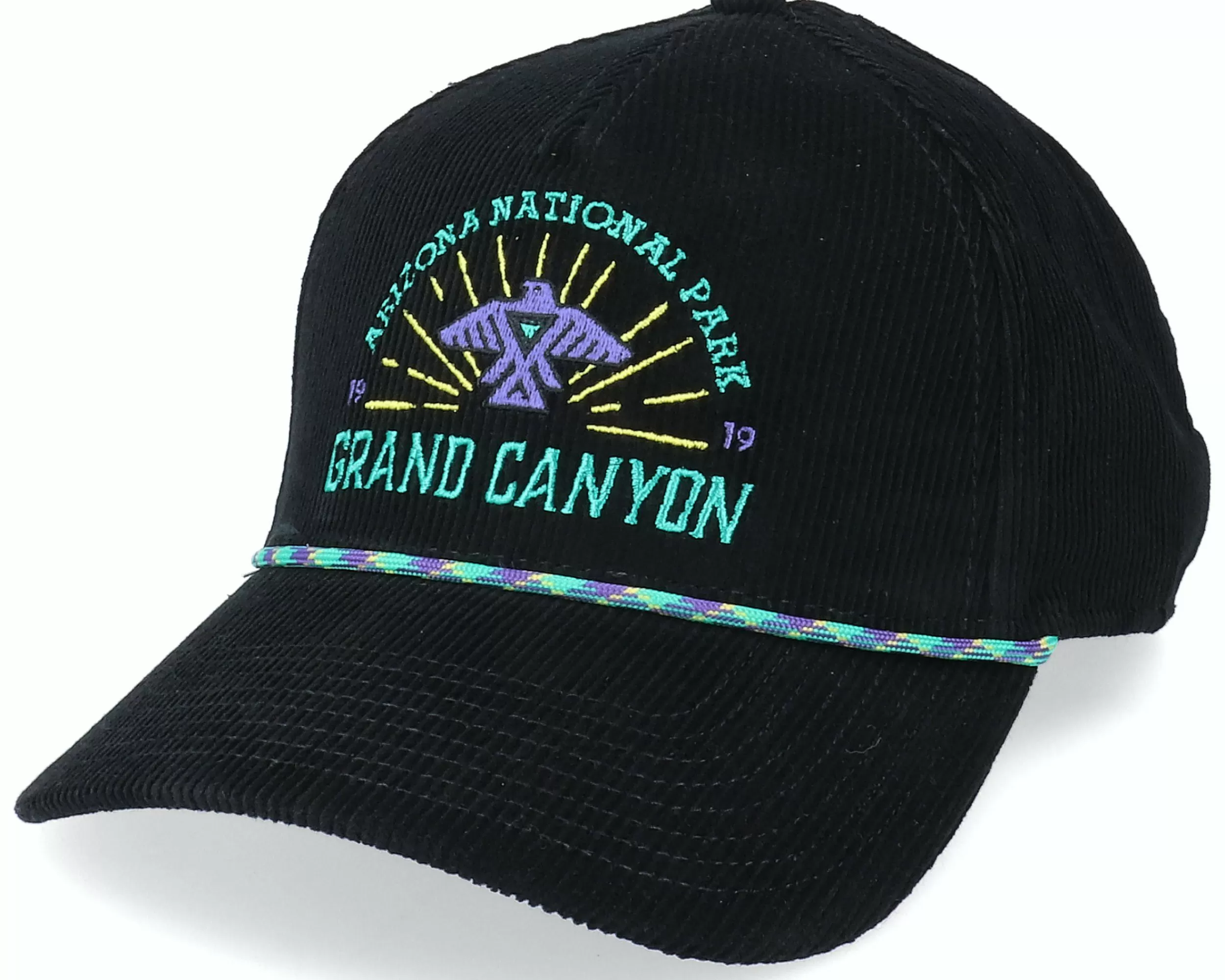 American Needle Grand Canyon Corduroy Palmer Black Dad Cap - -Unisex Dad Cap