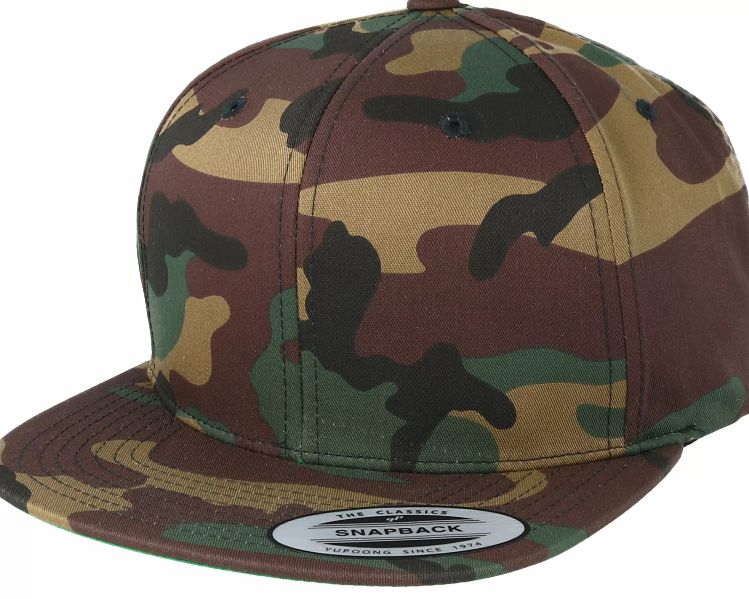 Yupoong Green Camo Snapback - -Unisex Snapback