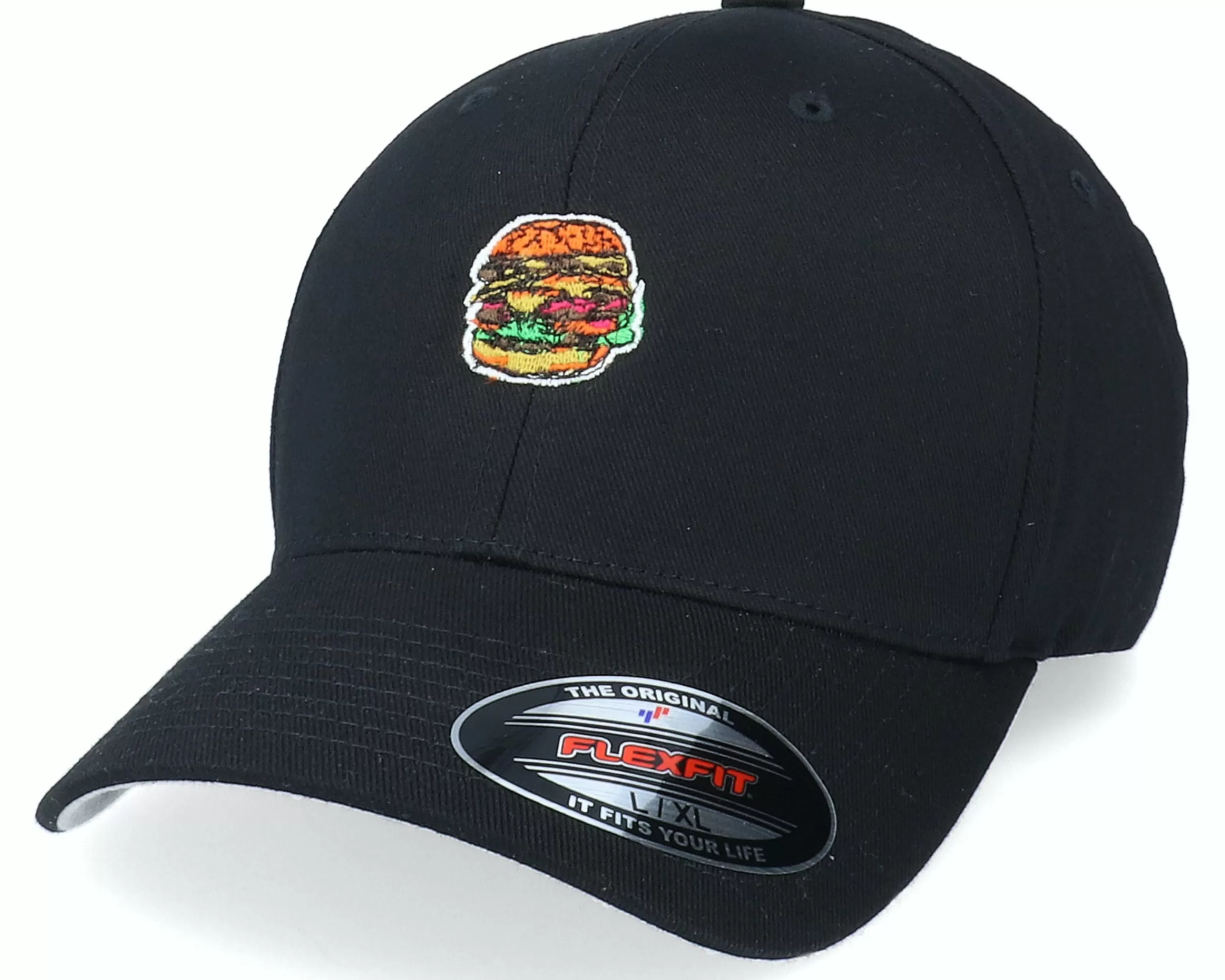 Iconic Gut Grenade Burger Black Flexfit - -Unisex Flexfit