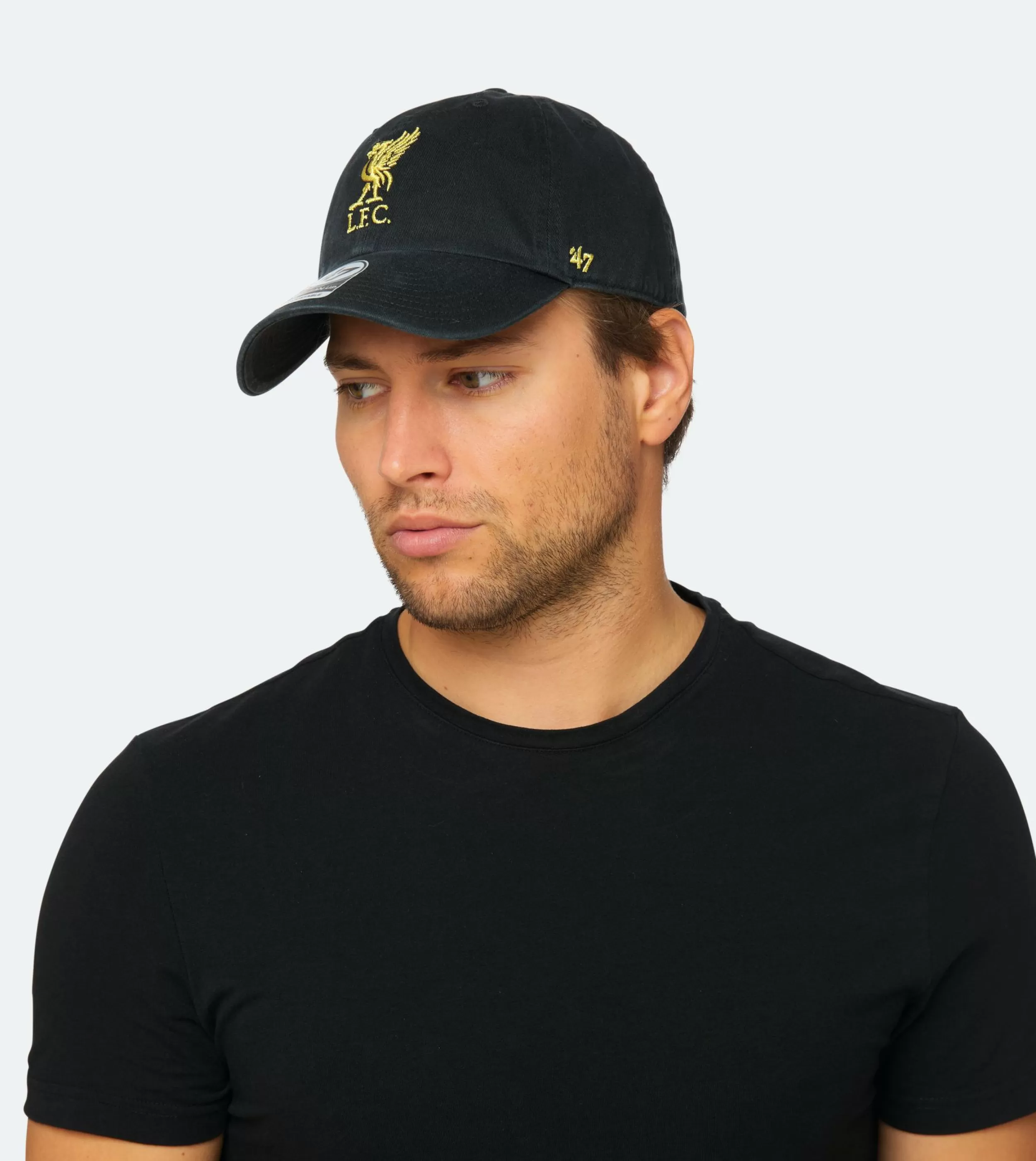 47 Brand Hatstore Exclusive Liverpool Fc Black/Gold Dad Cap - -Unisex Dad Cap
