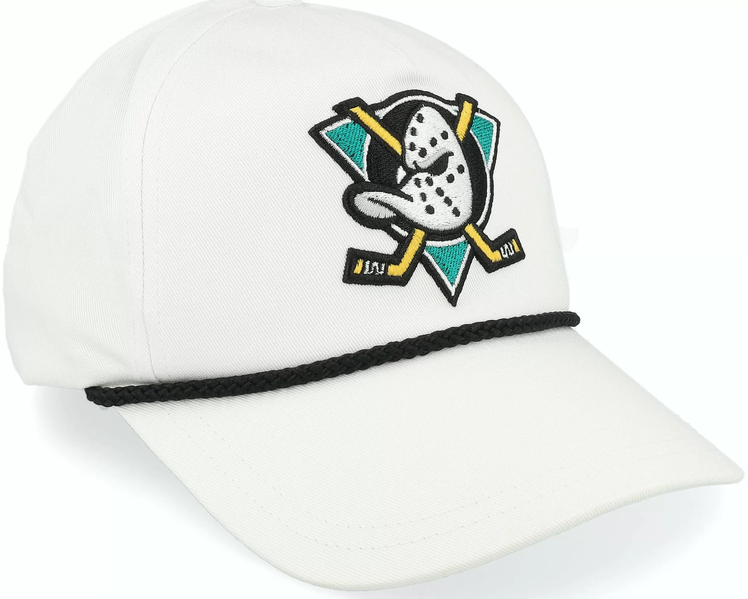 American Needle Hatstore Exclusive X Anaheim Ducks Cappy Rope White Dad Cap - -Unisex Dad Cap