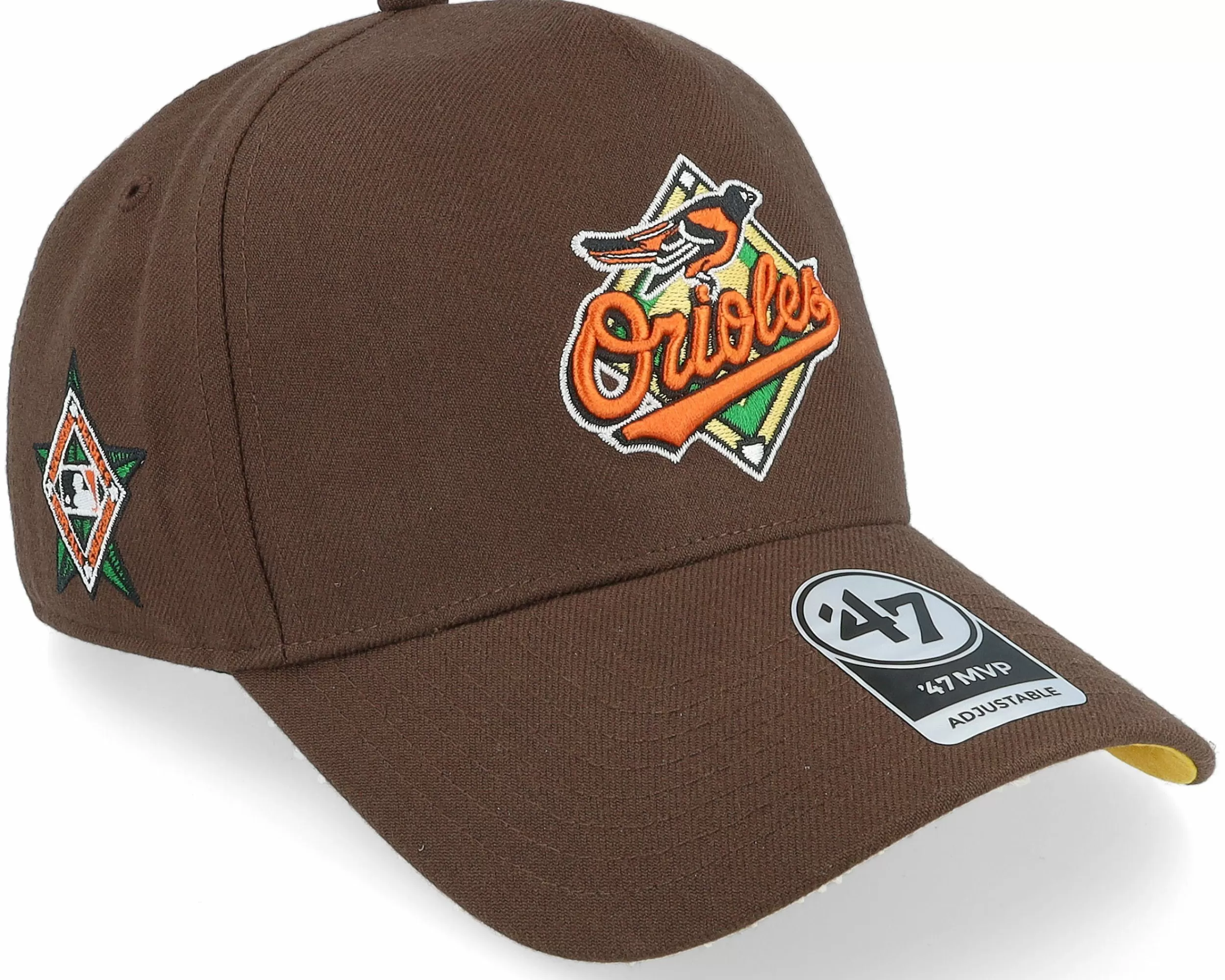 47 Brand Hatstore Exclusive X Baltimore Orioles Brown A-Frame Adjustable - -Unisex Adjustable
