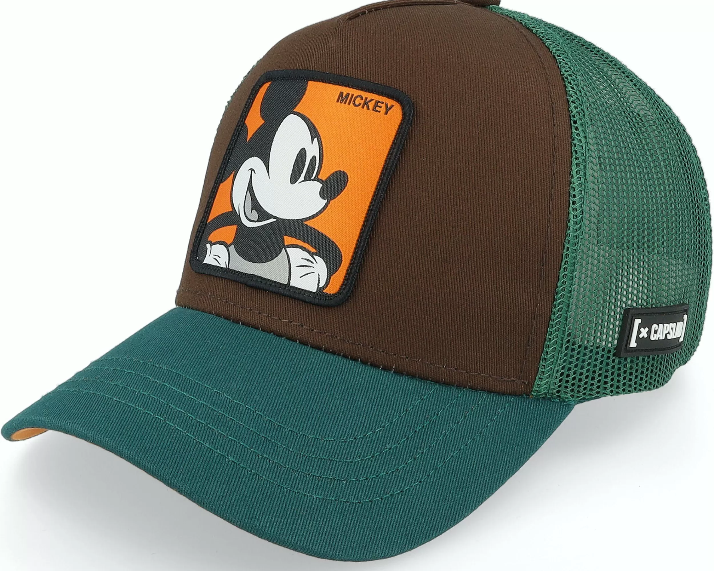 Capslab Hatstore Exclusive X Mickey Mouse Powerhouse Disney Brown/Dark Green Trucker - -Unisex Trucker