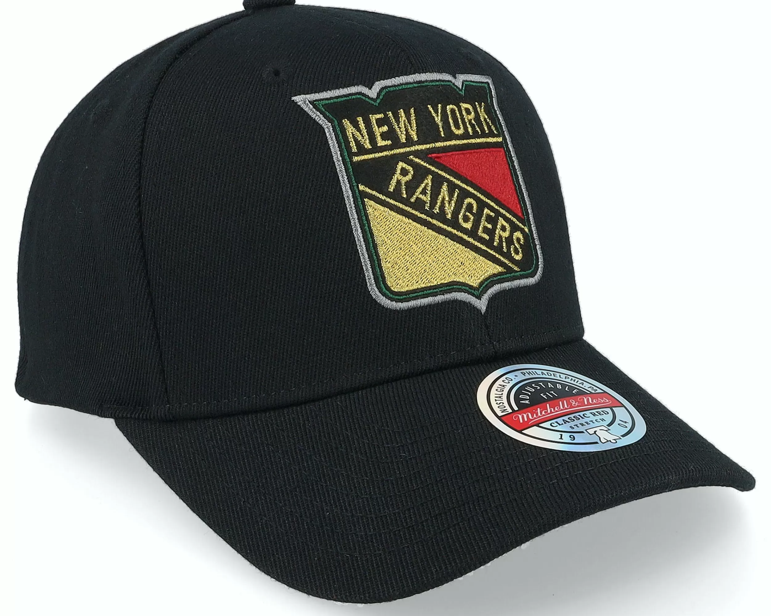 Mitchell & Ness Hatstore Exclusive X New York Rangers Luxe Logo Nhl Black Adjustable - -Unisex Adjustable
