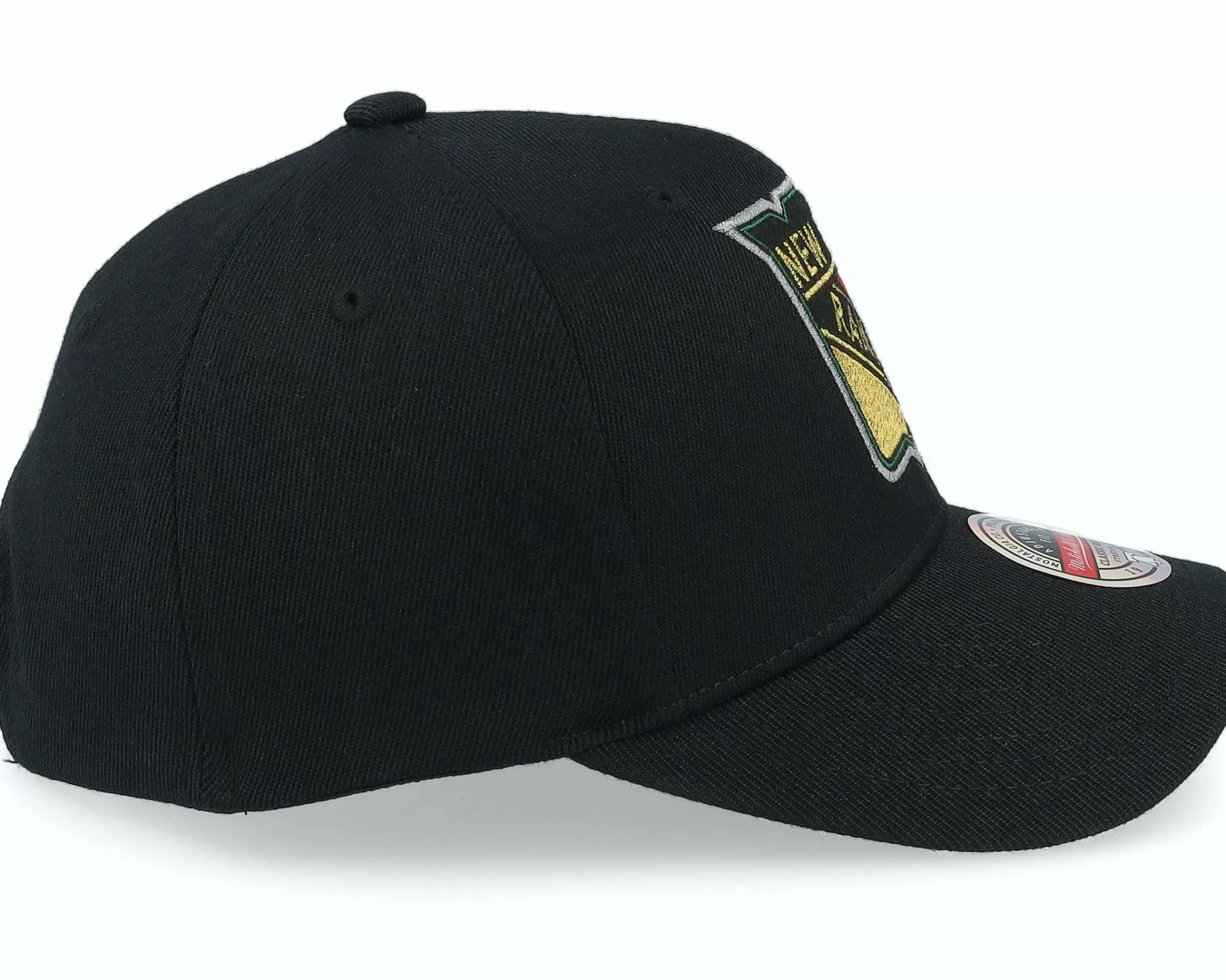 Mitchell & Ness Hatstore Exclusive X New York Rangers Luxe Logo Nhl Black Adjustable - -Unisex Adjustable