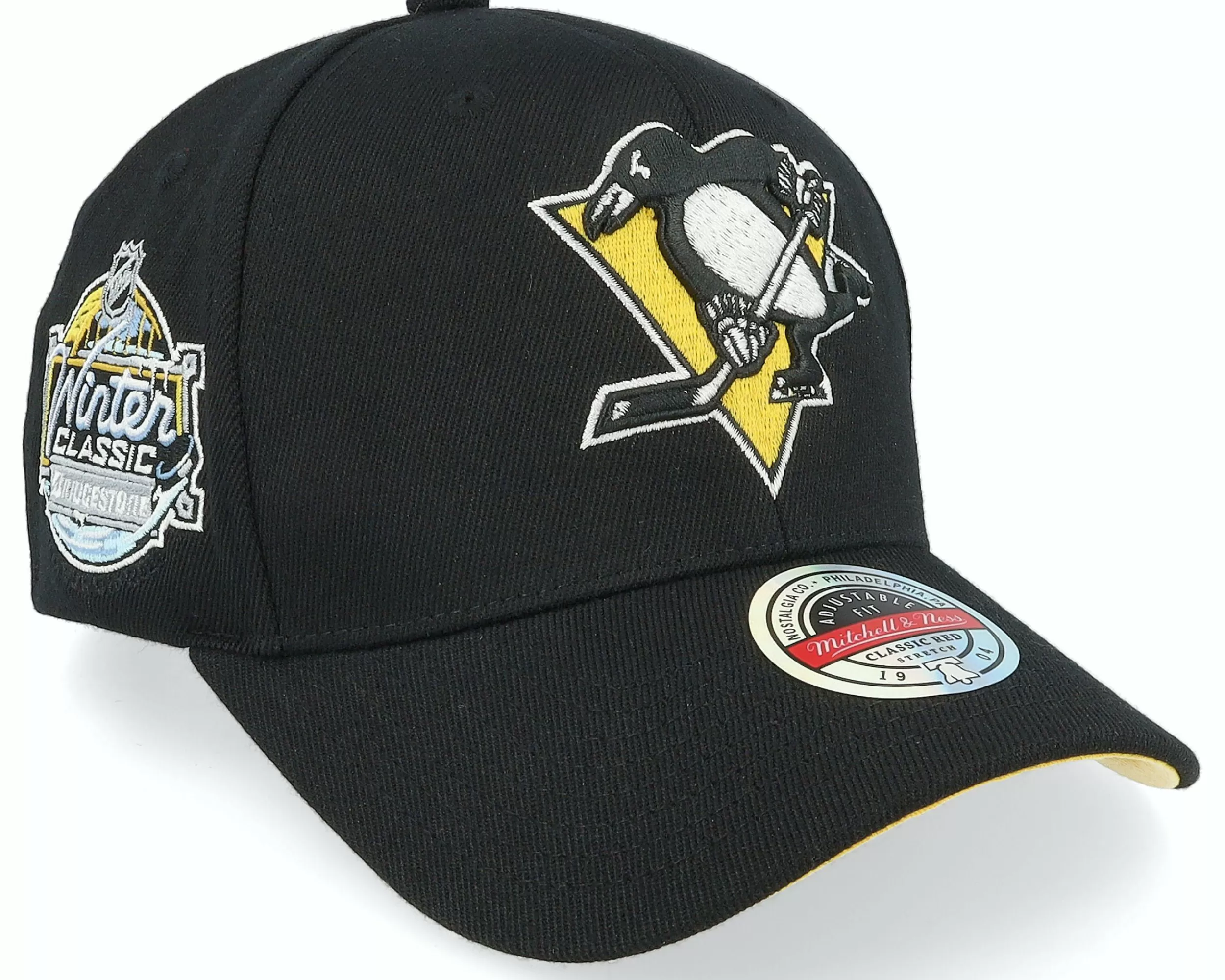 Mitchell & Ness Hatstore Exclusive X Pittsburgh Penguins Winter Classic 2011 Patch Black Adjustable - -Unisex Adjustable