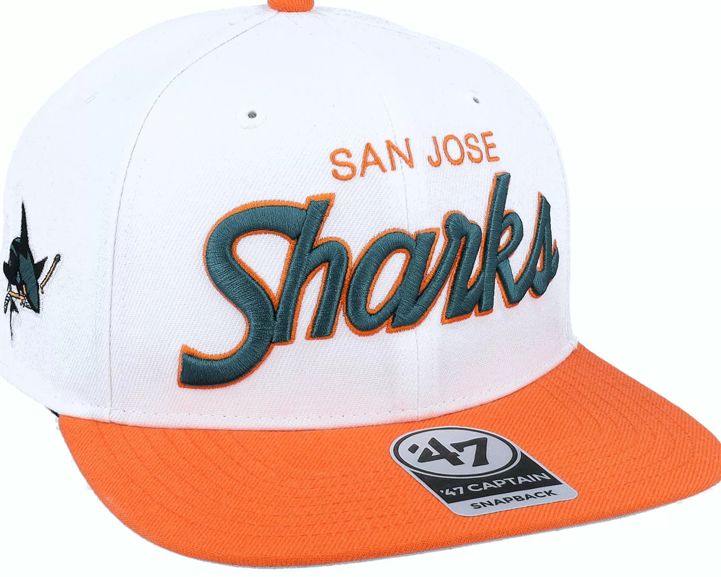 47 Brand Hatstore Exclusive X San Jose Sharks Script Snapback - -Unisex Snapback