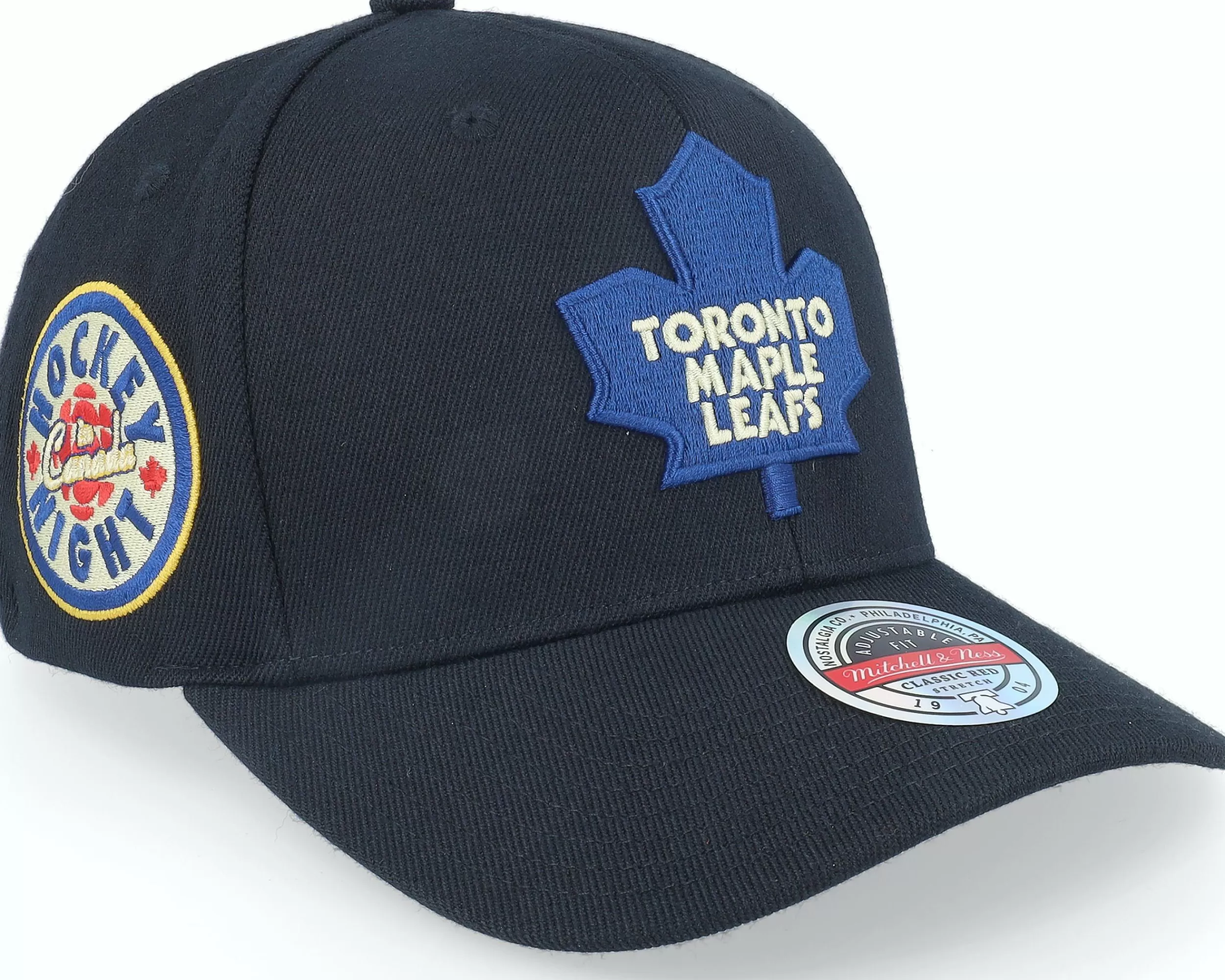 Mitchell & Ness Hatstore Exclusive X Toronto Maple Leafs Hockey Night In Canada Black Adjustable - -Unisex Adjustable