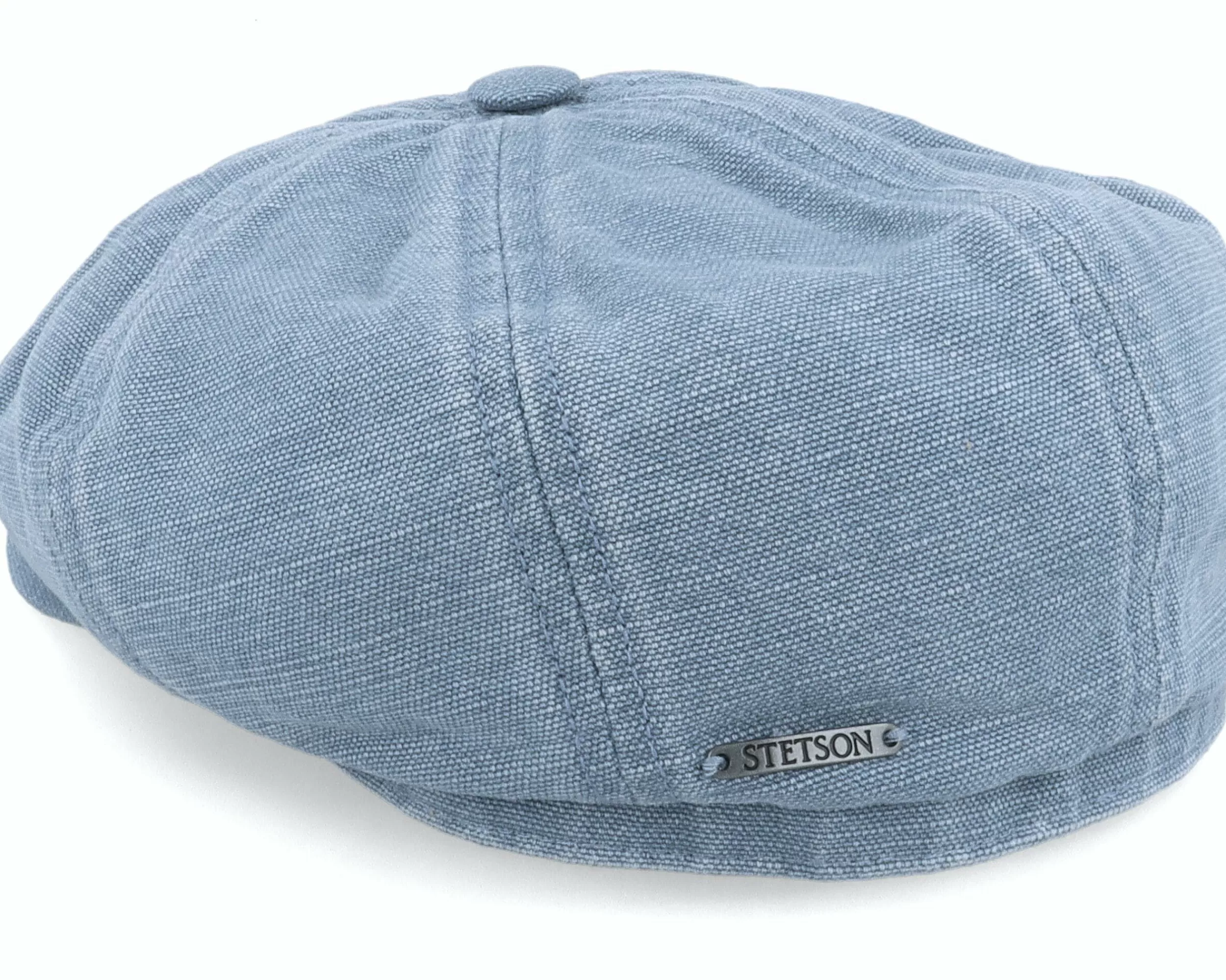 Stetson Hatteras Cotton/Linen Blue Flat Cap - -Unisex Flat Caps