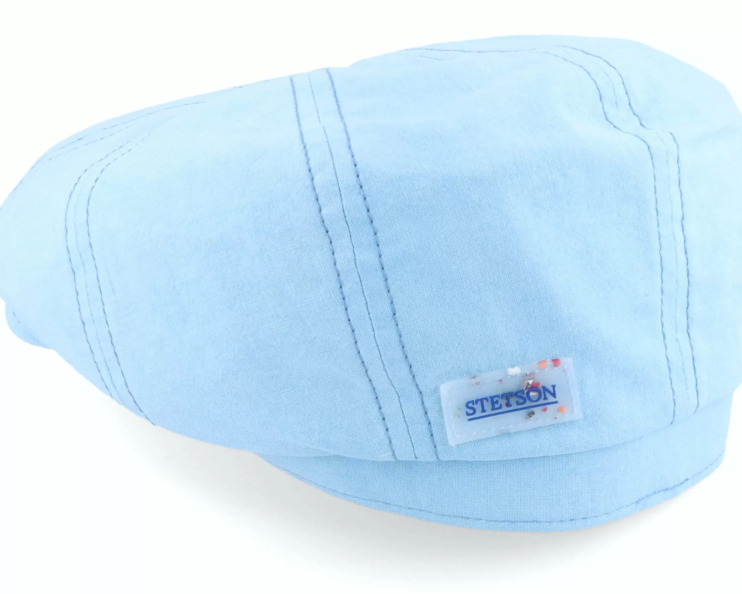 Stetson Hatteras Organic Cotton Sustainable Blue Flatcap - -Unisex Flat Caps