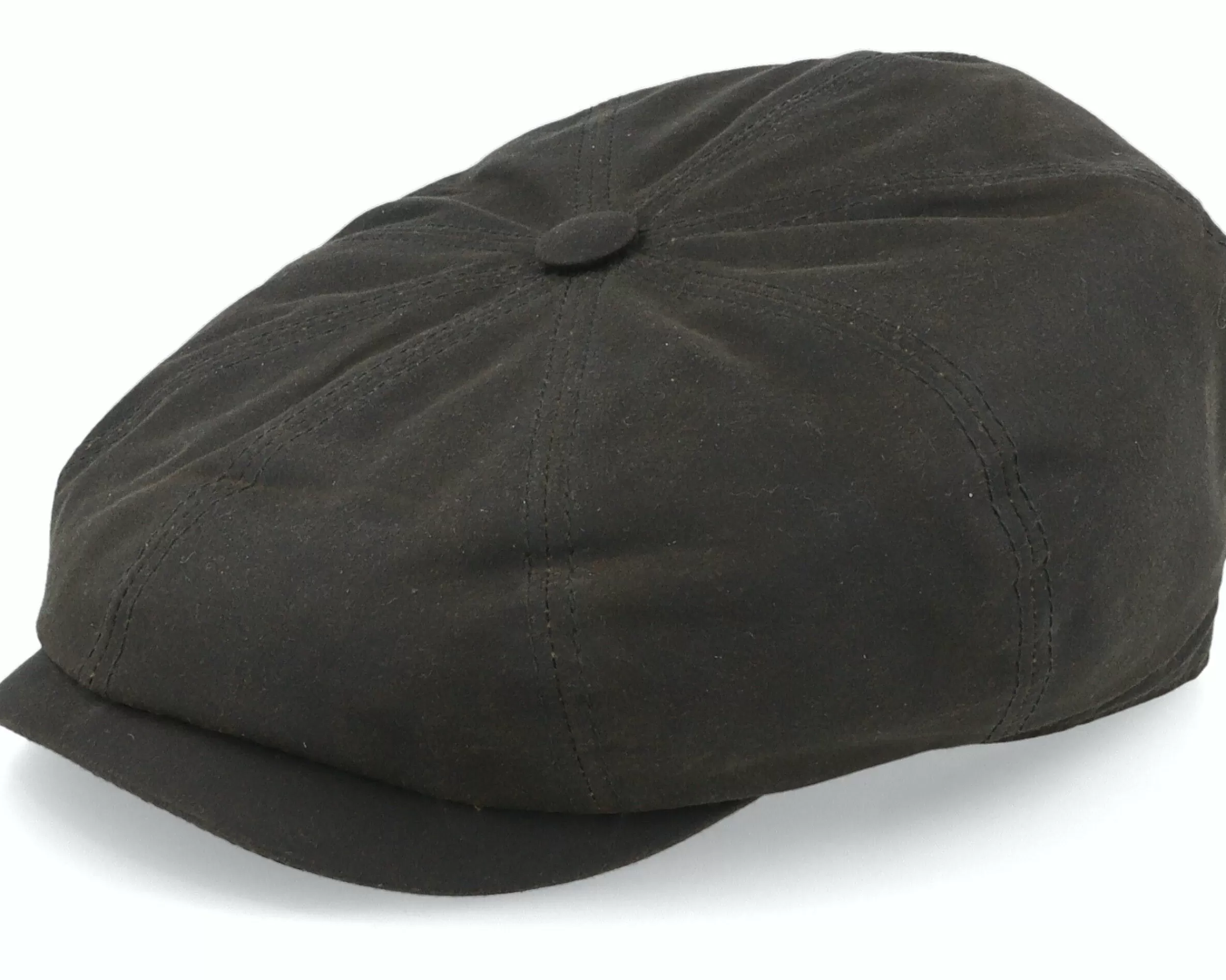 Stetson Hatteras Waxed Organic Brown Flat Cap - -Unisex Flat Caps