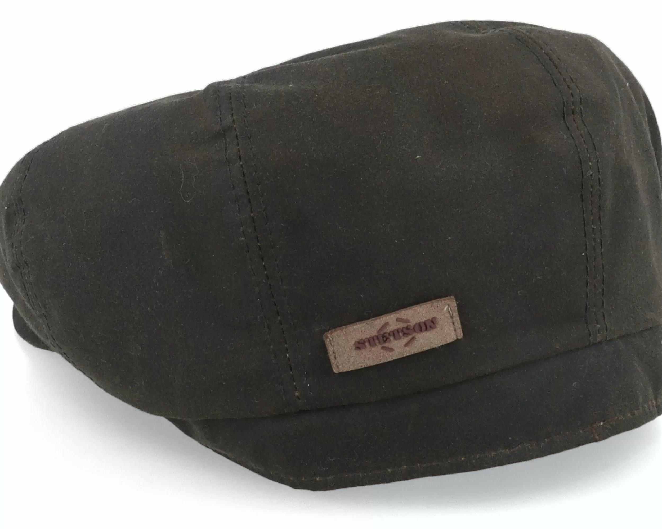 Stetson Hatteras Waxed Organic Brown Flat Cap - -Unisex Flat Caps